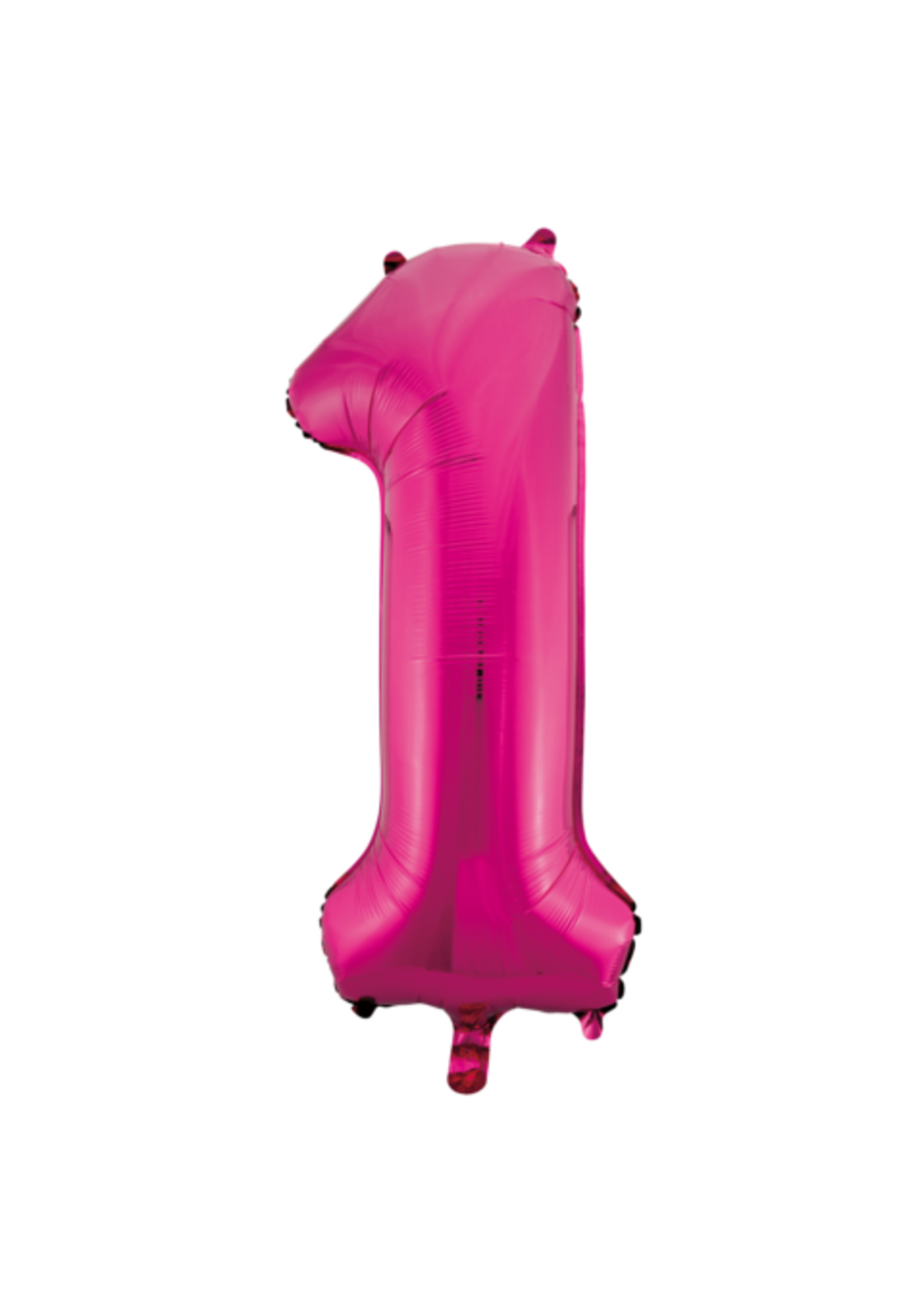Feestkleding Breda Folie ballon cijfer 1 roze 86 cm