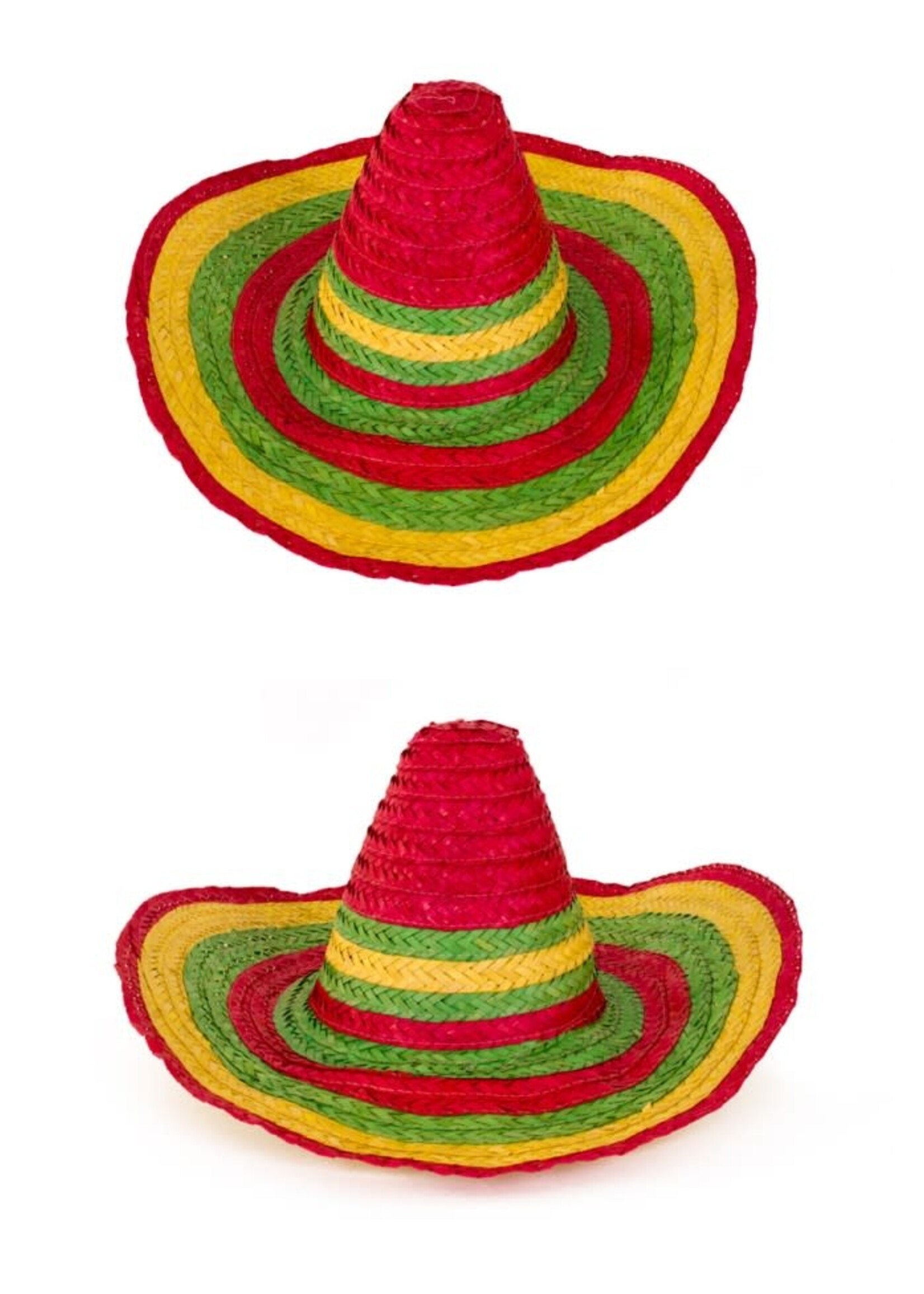 PartyXplosion Sombrero Mexico rood/geel en groen