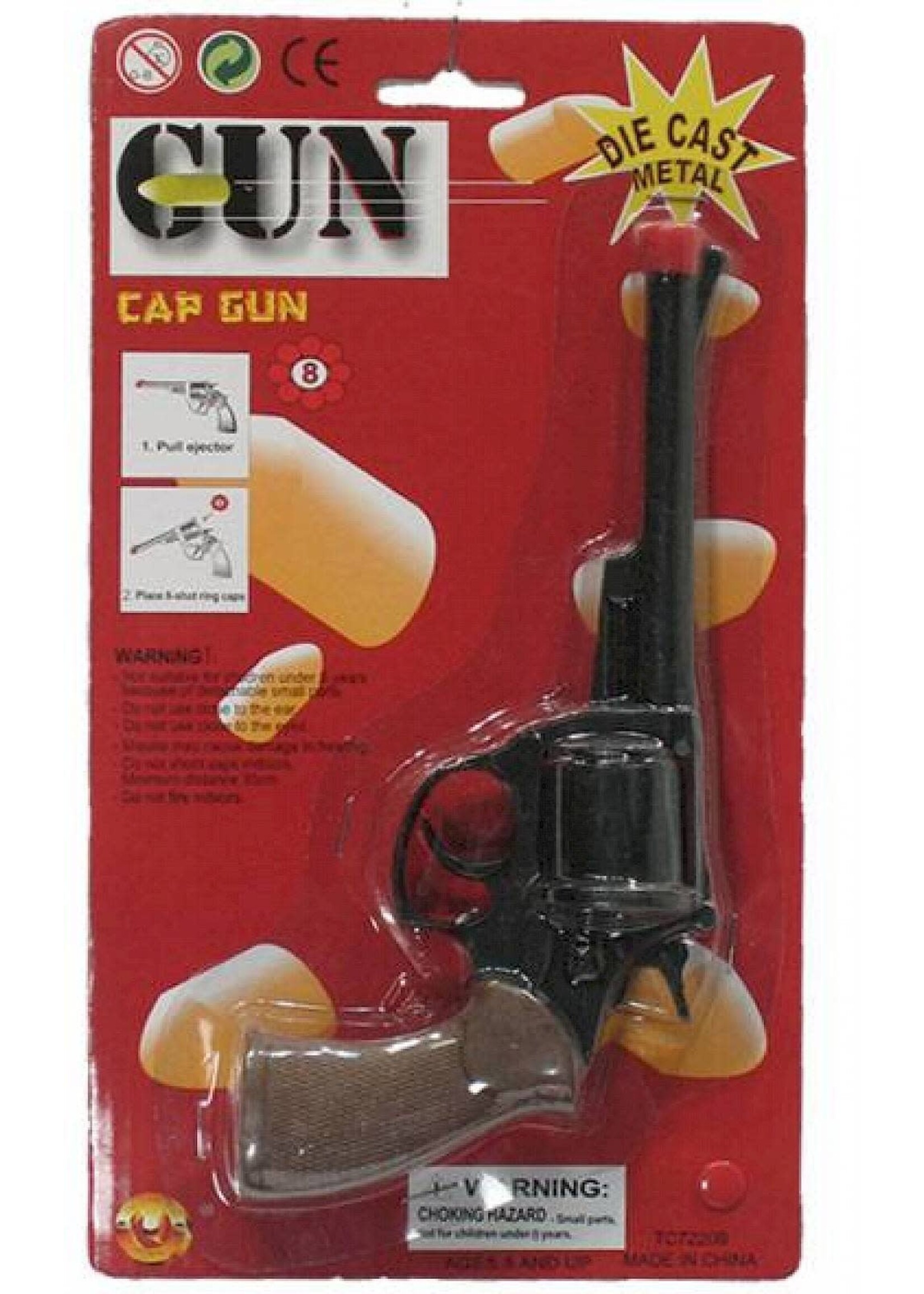 Feestkleding Breda Revolver zwart 8-schots