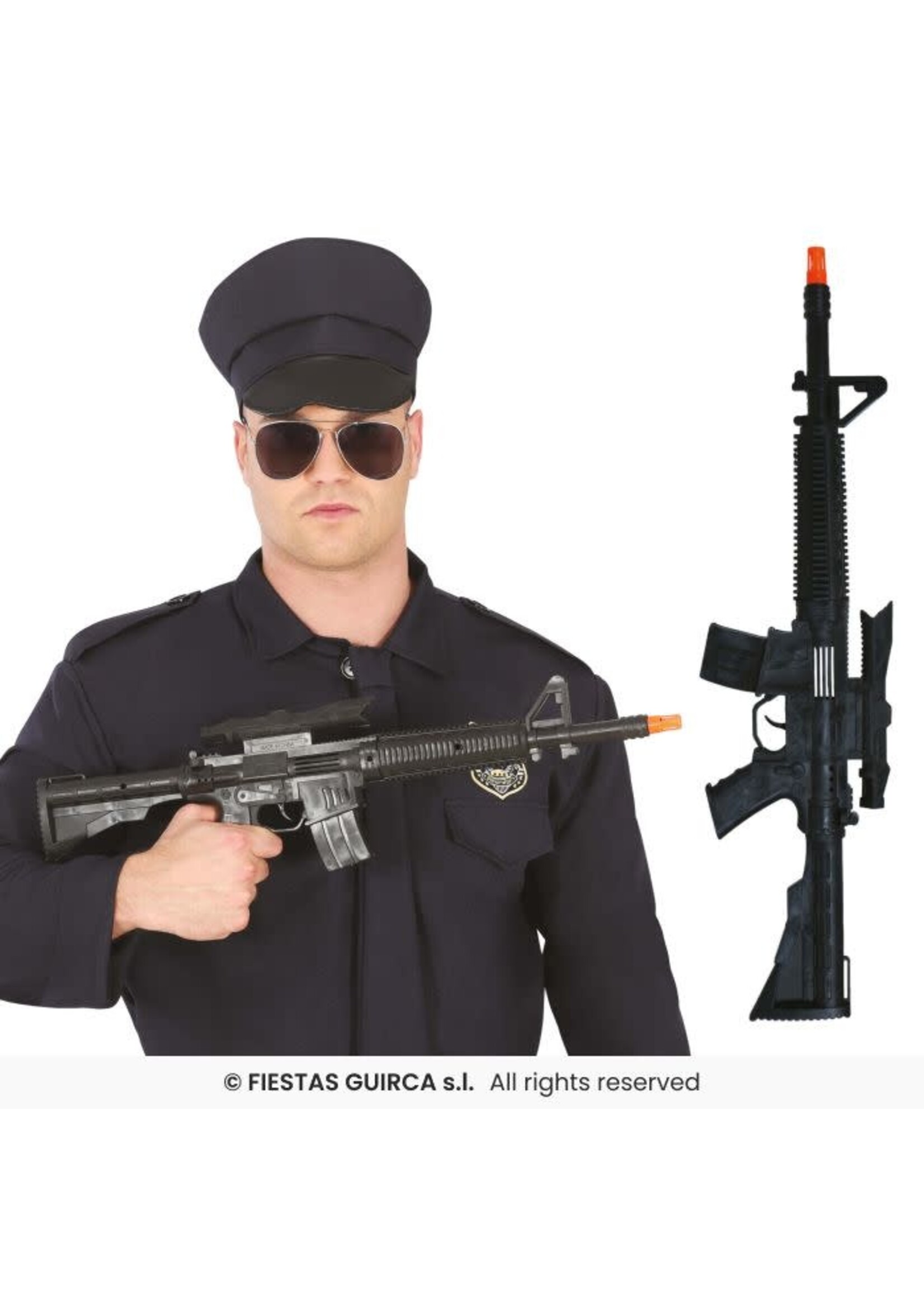 Fiestas Guirca Geweer politie met vizier