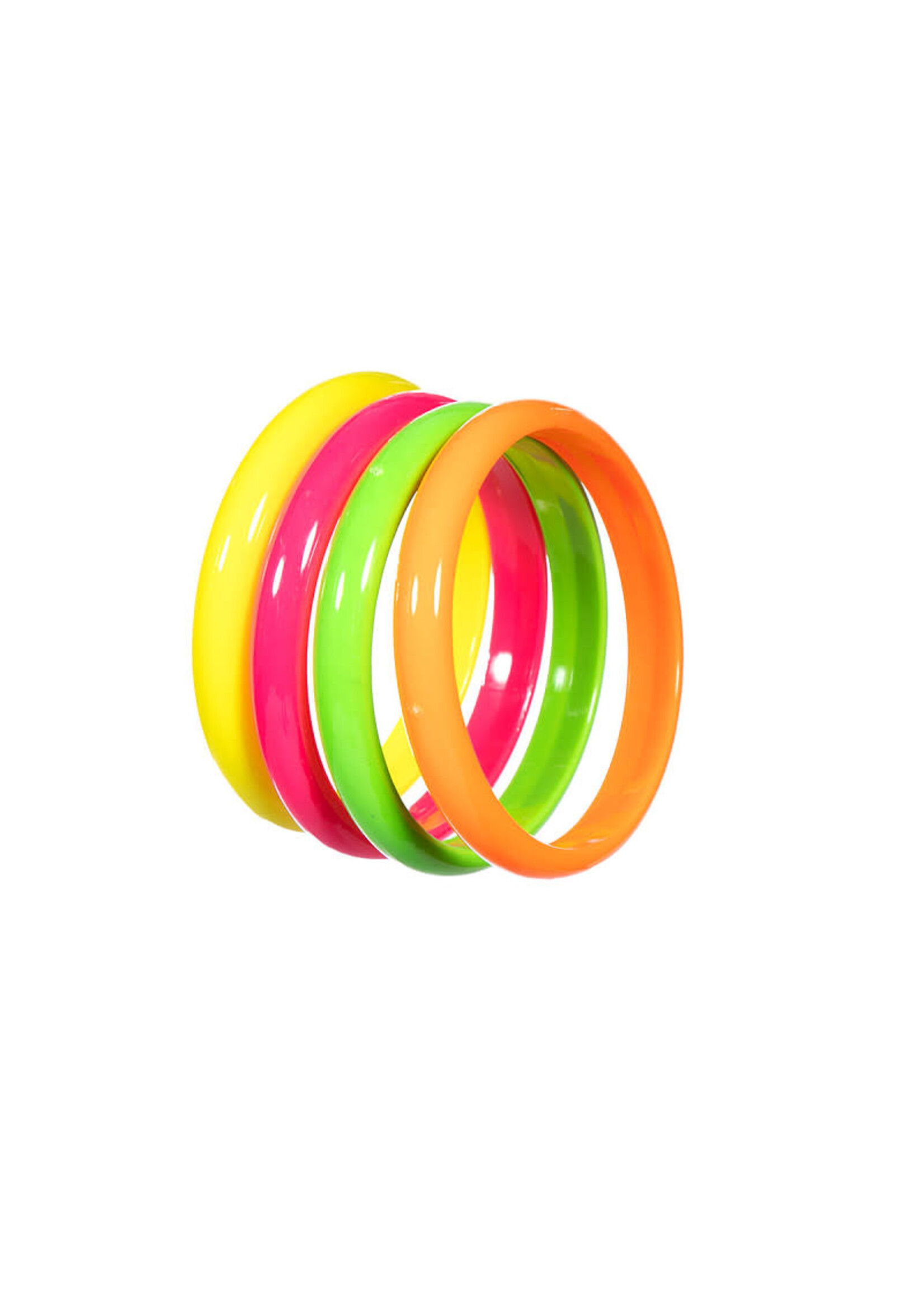 Wilbers & Wilbers Set neon armbanden - 4 stuks