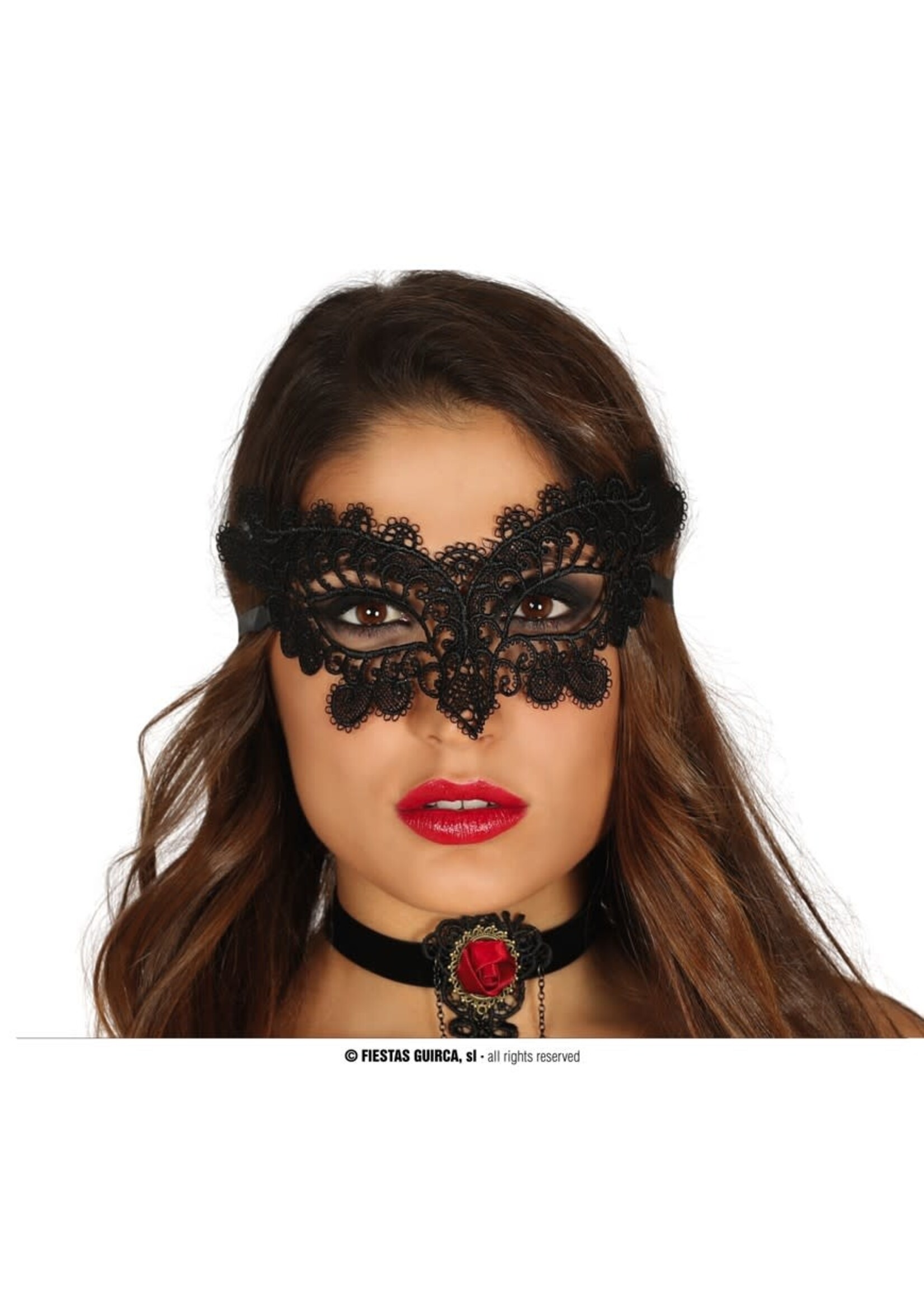 Fiestas Guirca Masker zwart kant