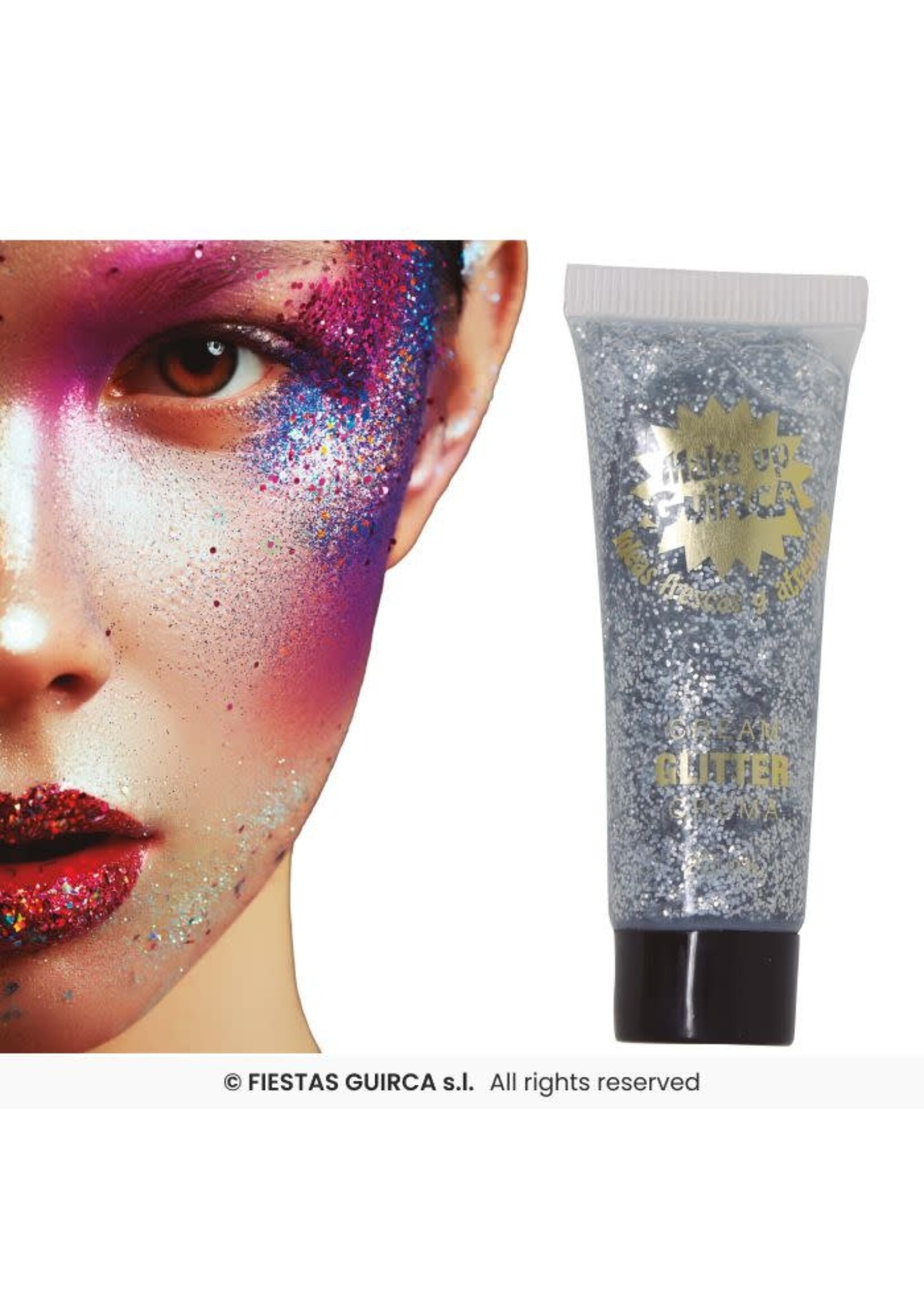 Fiestas Guirca Make-up zilver glitter