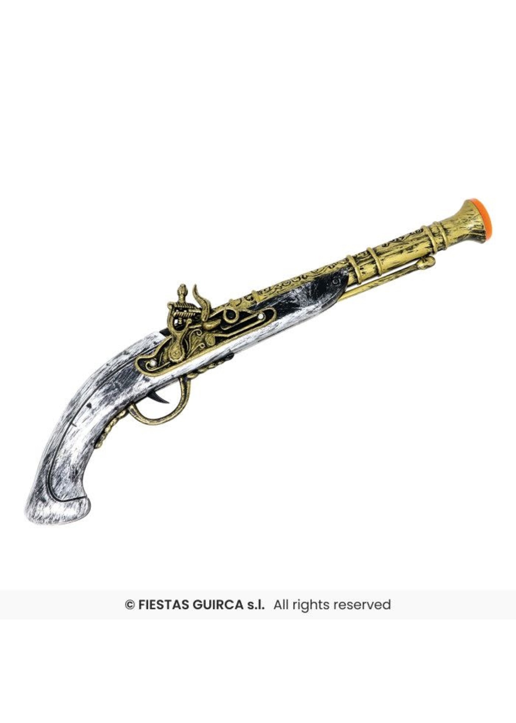 Fiestas Guirca Pistool piraat zilver en goud