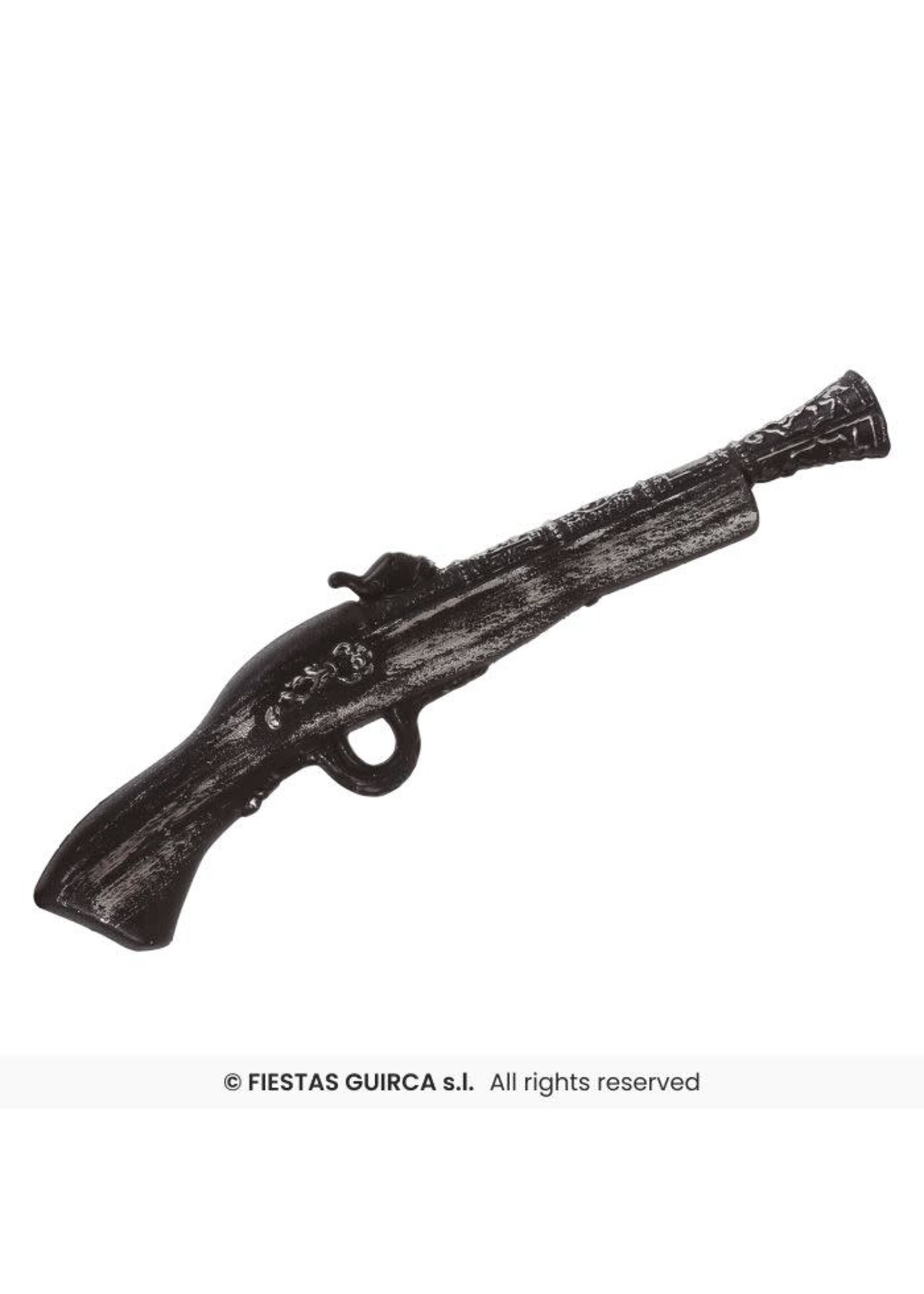 Fiestas Guirca Pistool piraat zwart en zilver