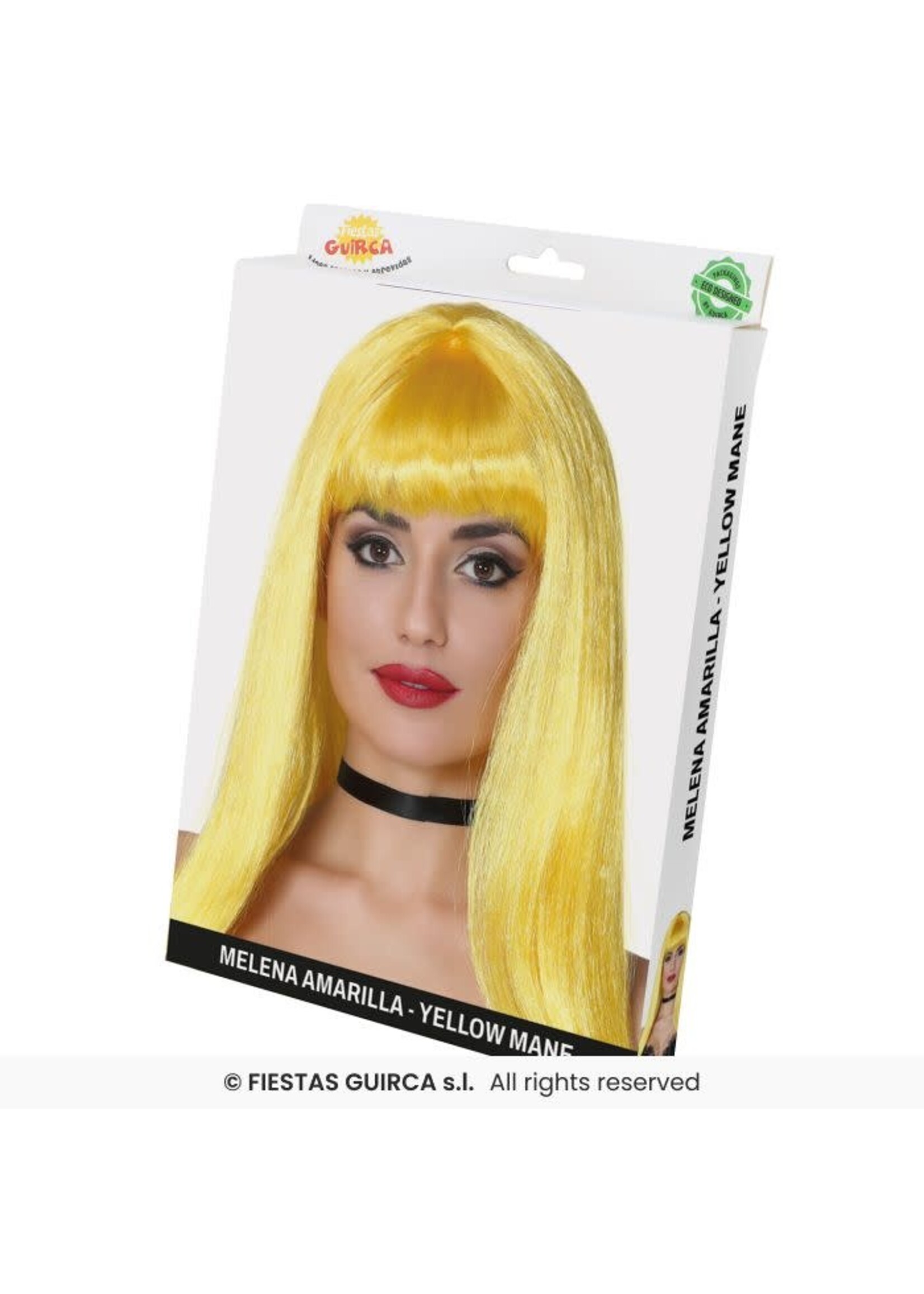 Fiestas Guirca Pruik geel lang