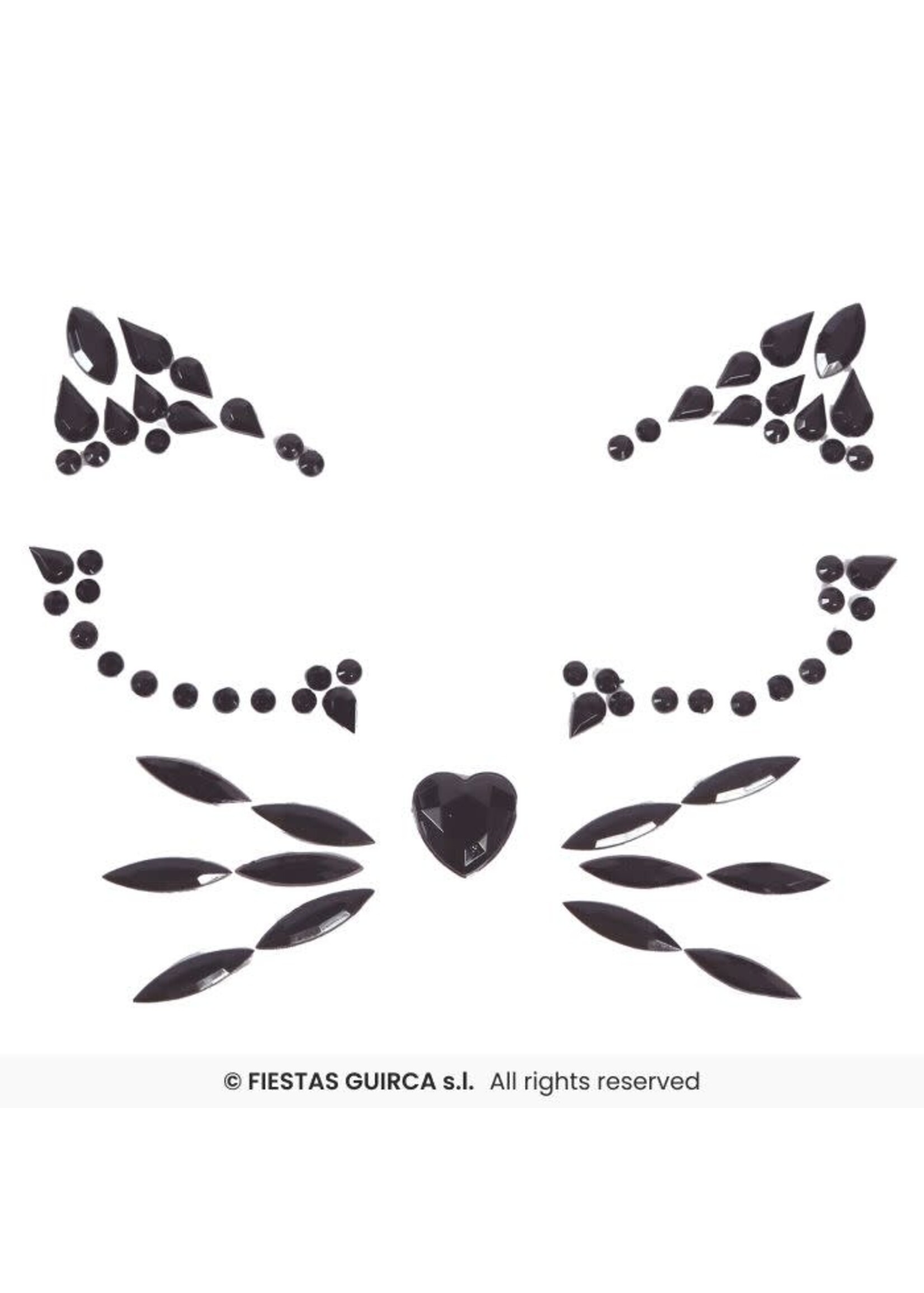 Fiestas Guirca Gezichtssteentjes kat