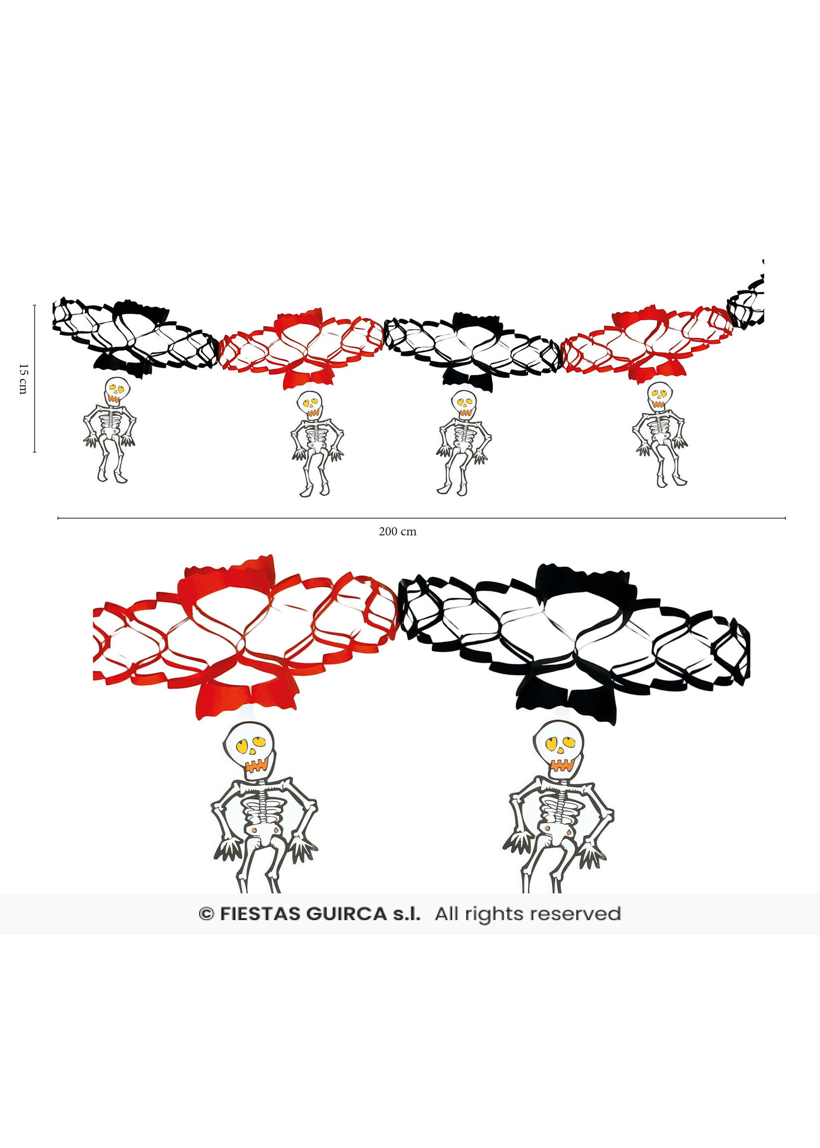 Fiestas Guirca Slinger Halloween skelet