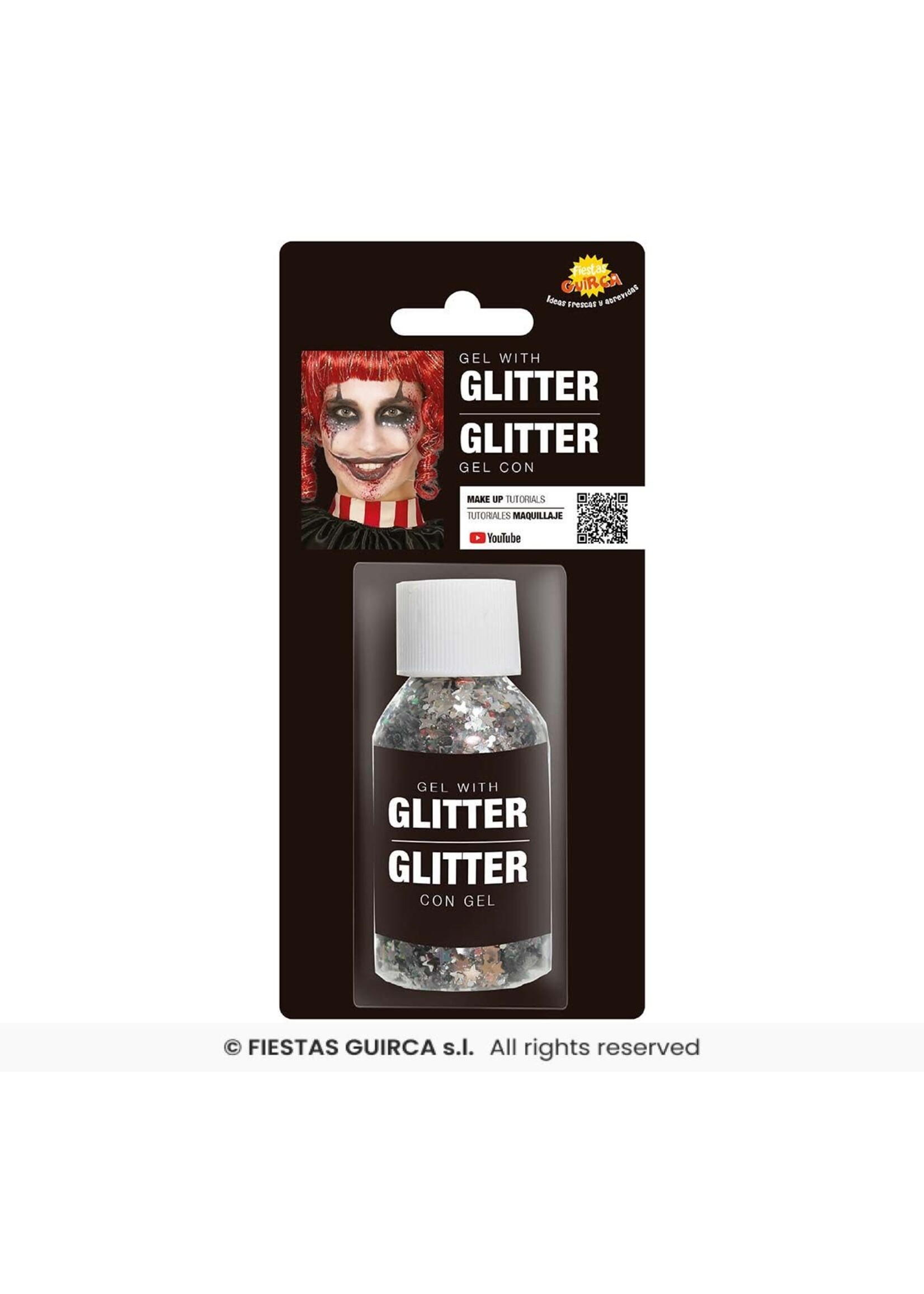 Fiestas Guirca Pot glittergel zilver