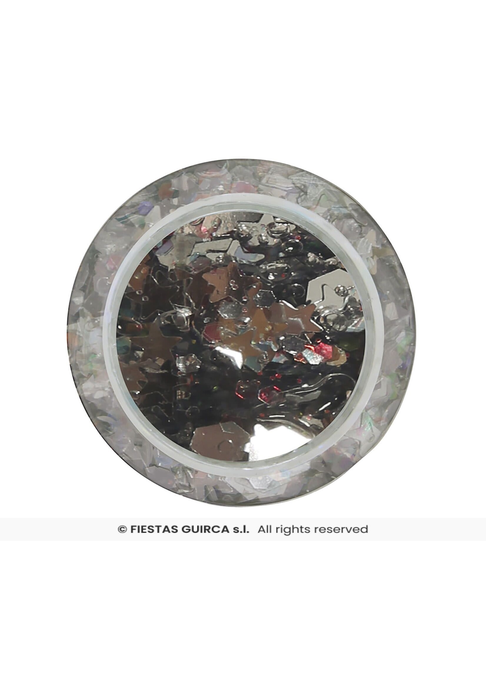 Fiestas Guirca Pot glittergel zilver