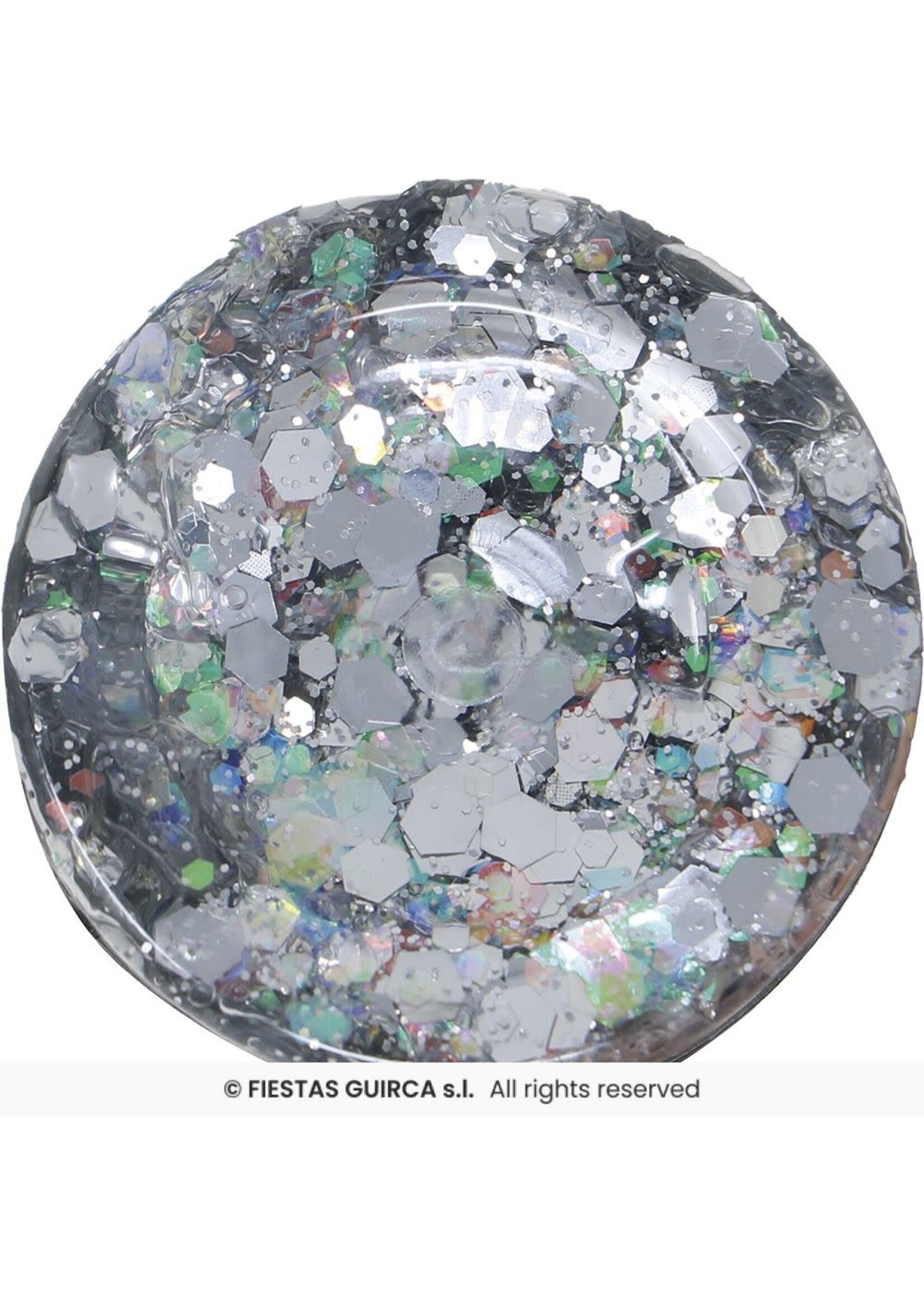 Fiestas Guirca Pot glittergel zilver
