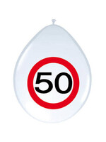Folat Ballonnen verkeersbord 50 jaar
