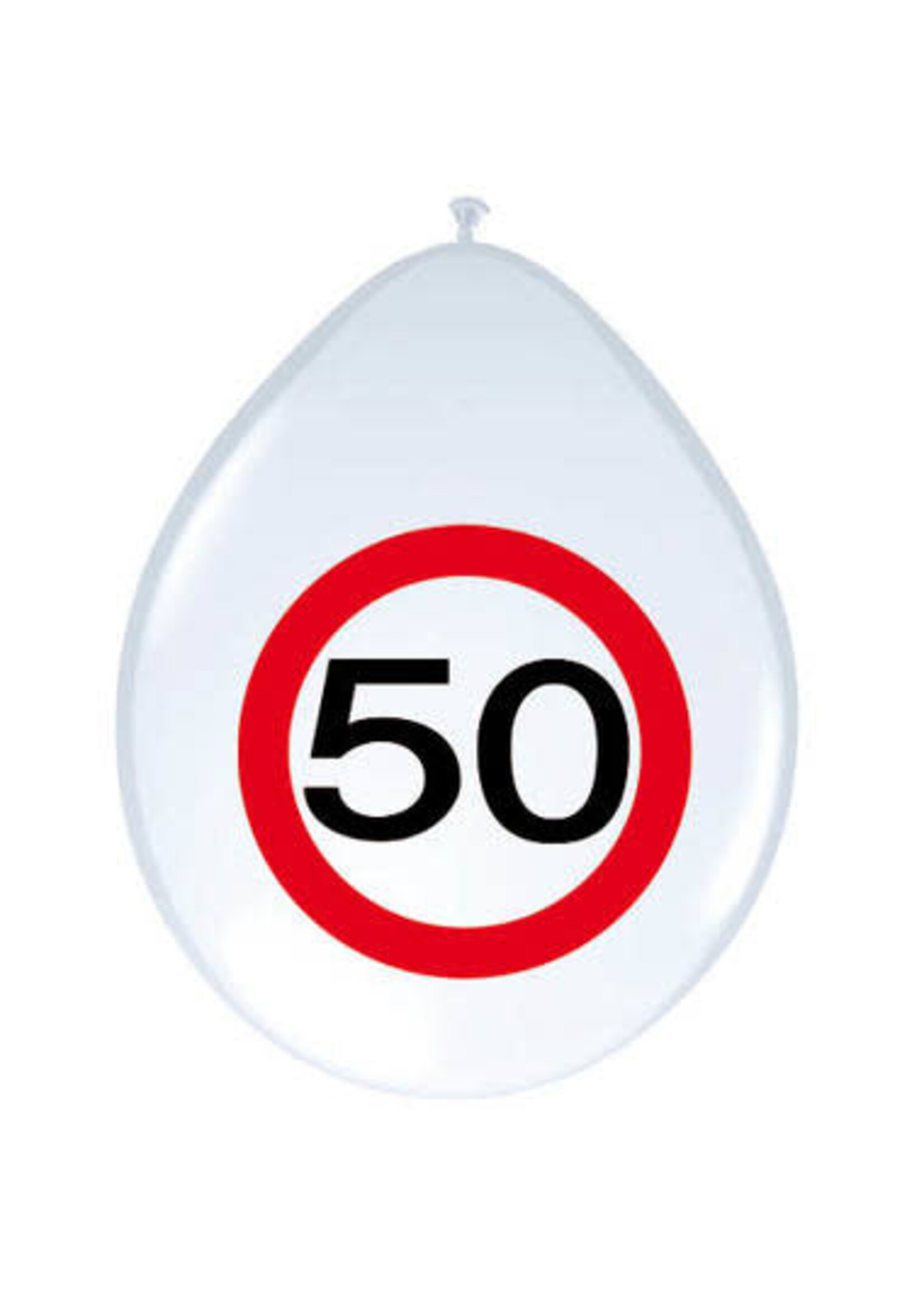 Folat Ballonnen verkeersbord 50 jaar