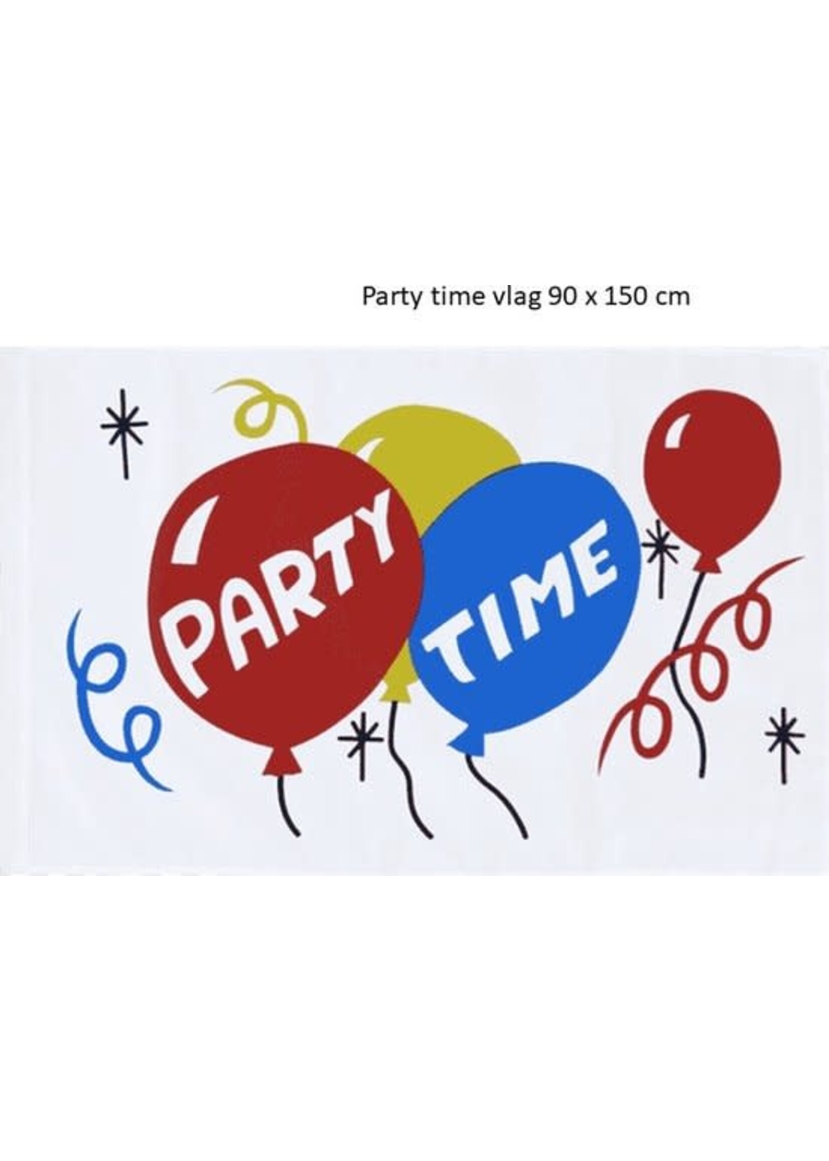 Feestkleding Breda Vlag Party Time 90cm x 150cm