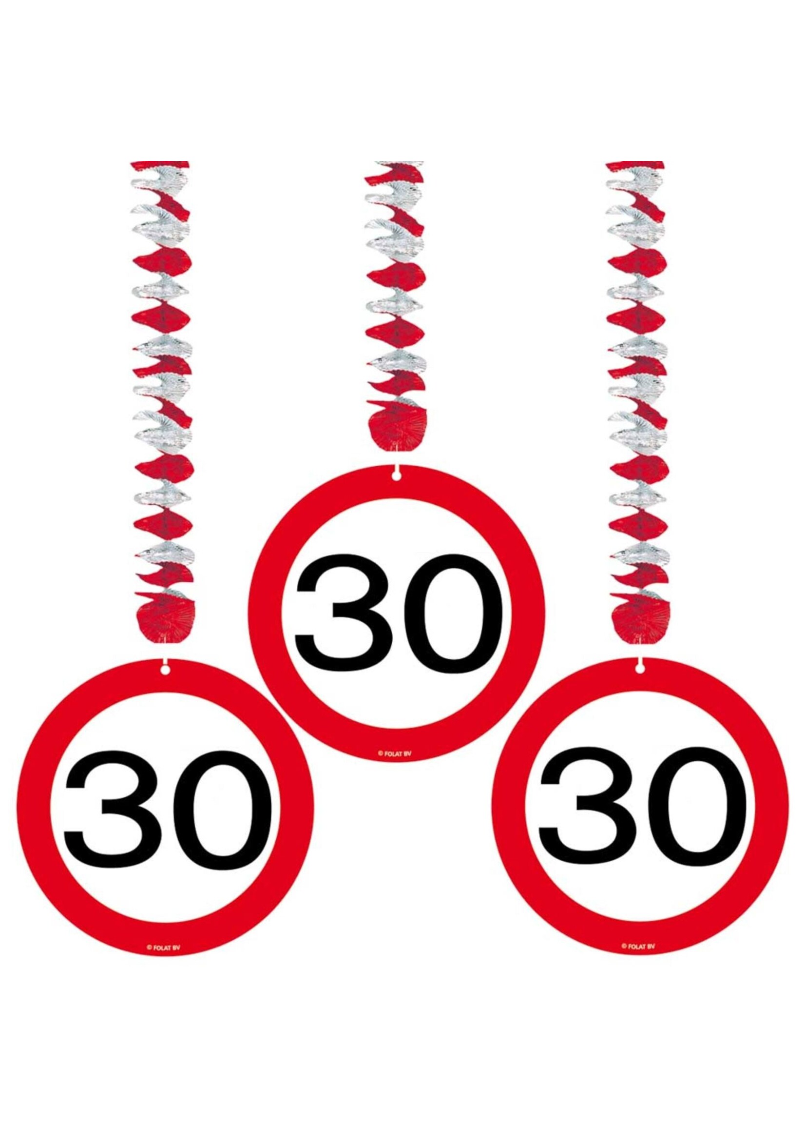 Folat Hangdecoratie verkeersbord 30
