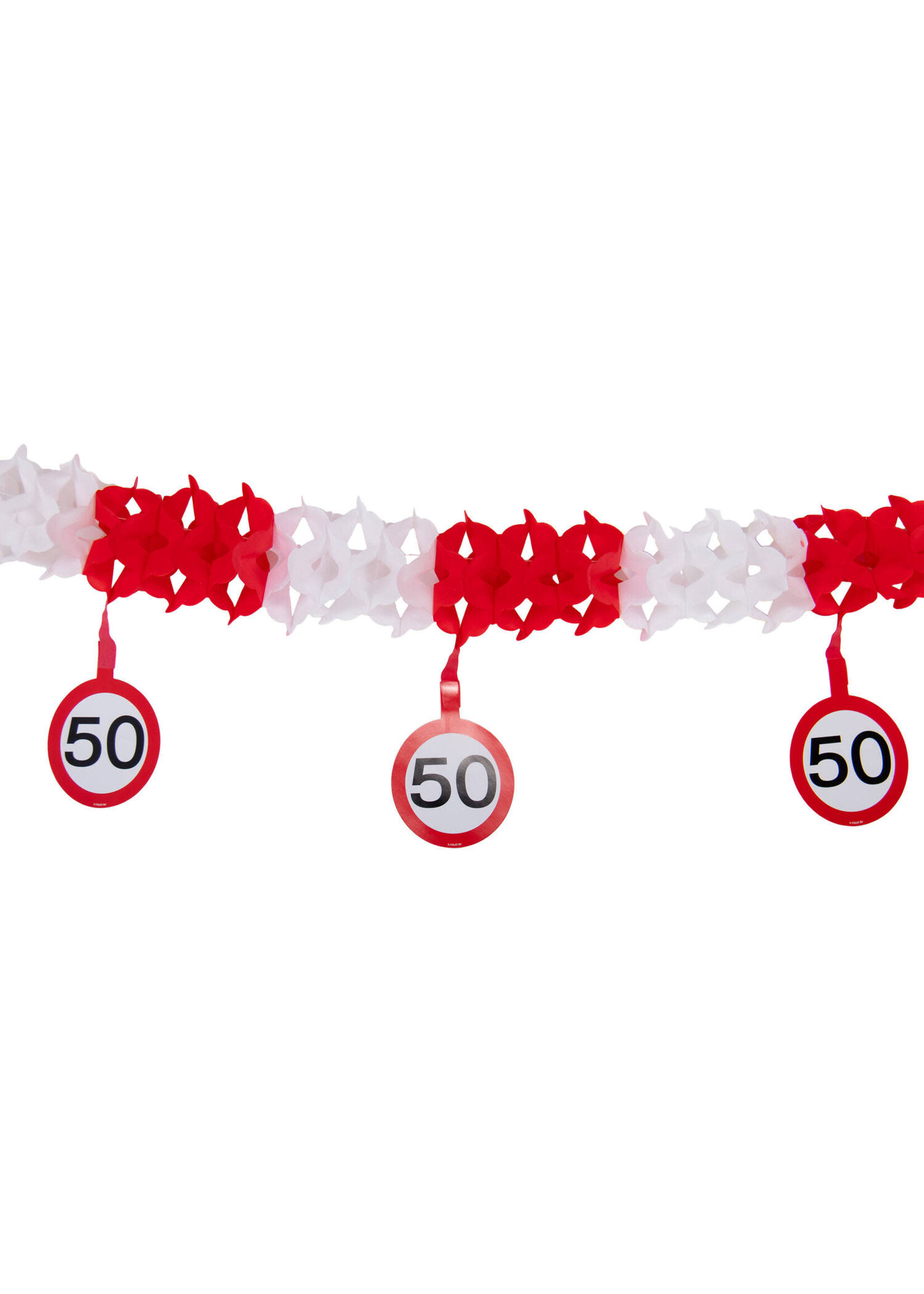 Folat Slinger verkeersbord met onderhangers 50 jaar