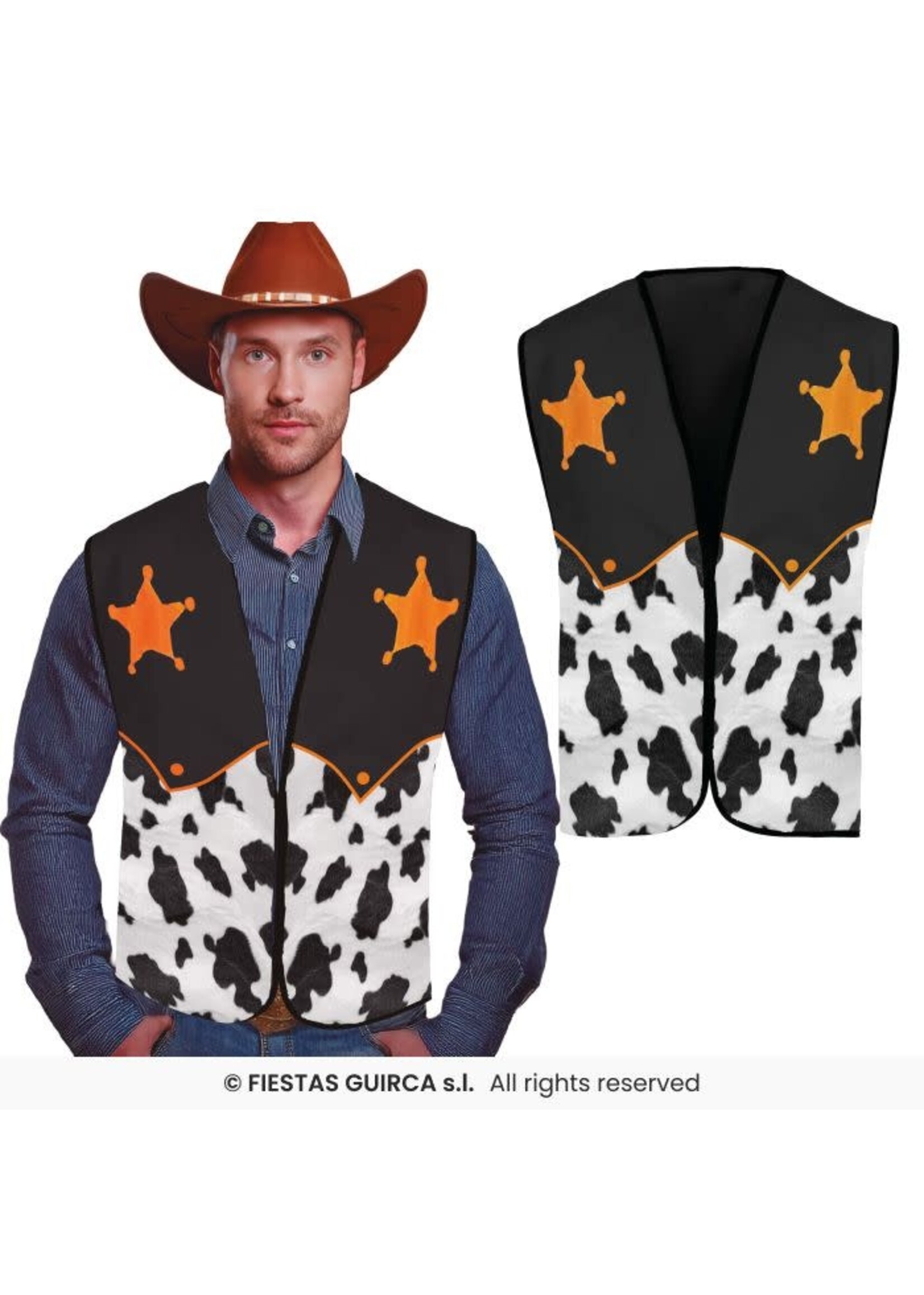 Fiestas Guirca Sheriff cowboyvest, volwassenen