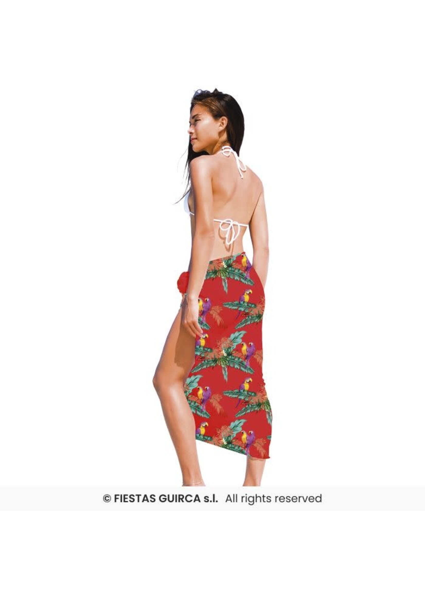 Fiestas Guirca Sarong tropisch rood