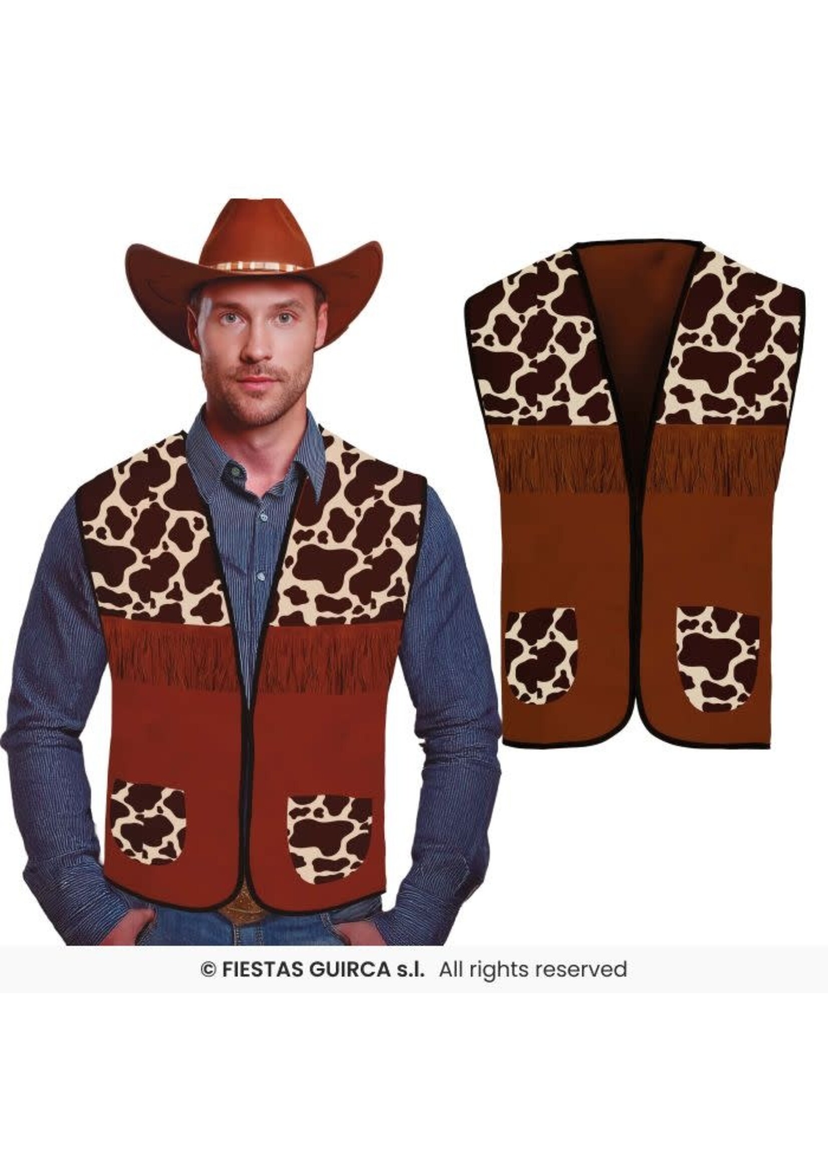 Fiestas Guirca Cowboyvest volwassenen