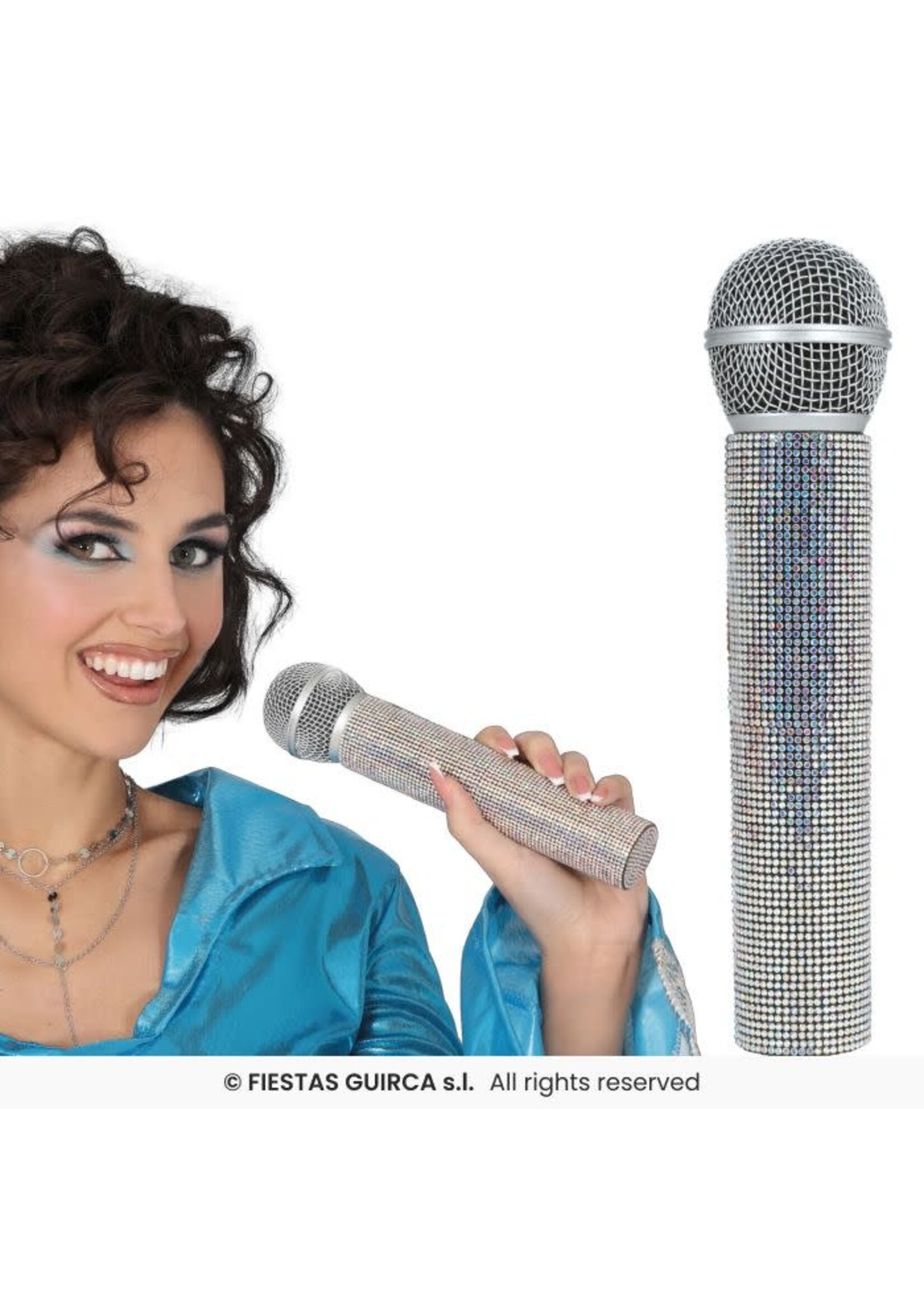 Fiestas Guirca Microfoon met glitter