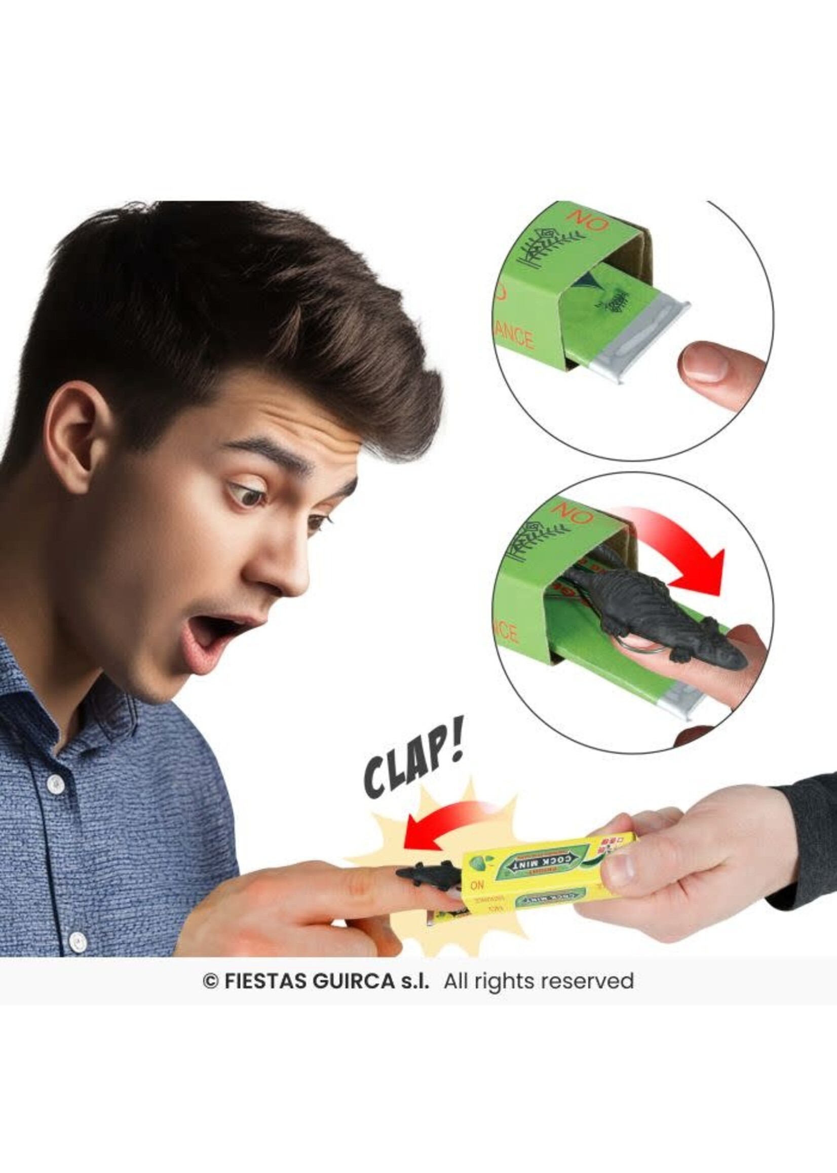 Fiestas Guirca Pakje kauwgom met clip, 9 cm