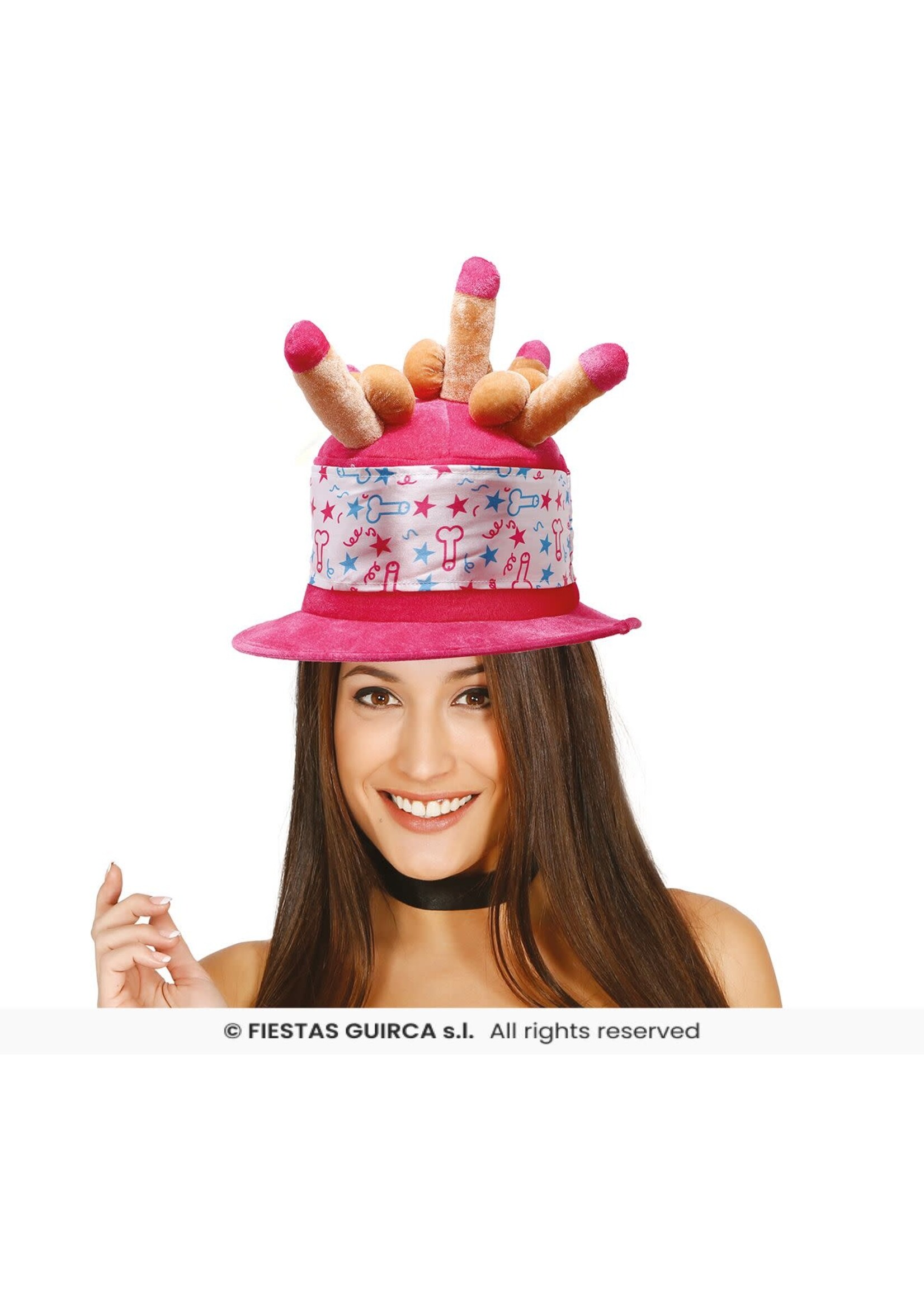 Fiestas Guirca Hoed met piemels