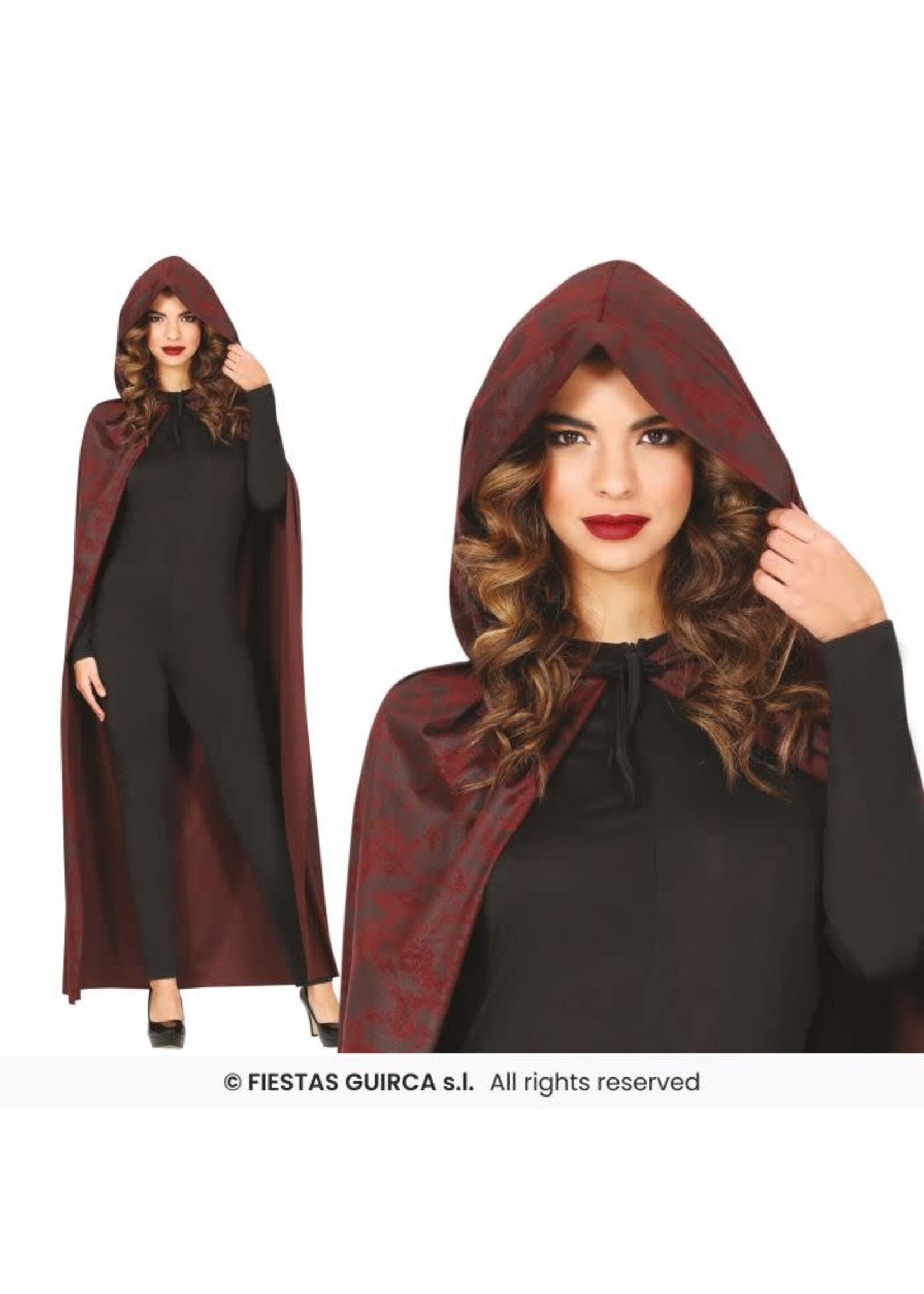 Fiestas Guirca Bruine cape met capuchon