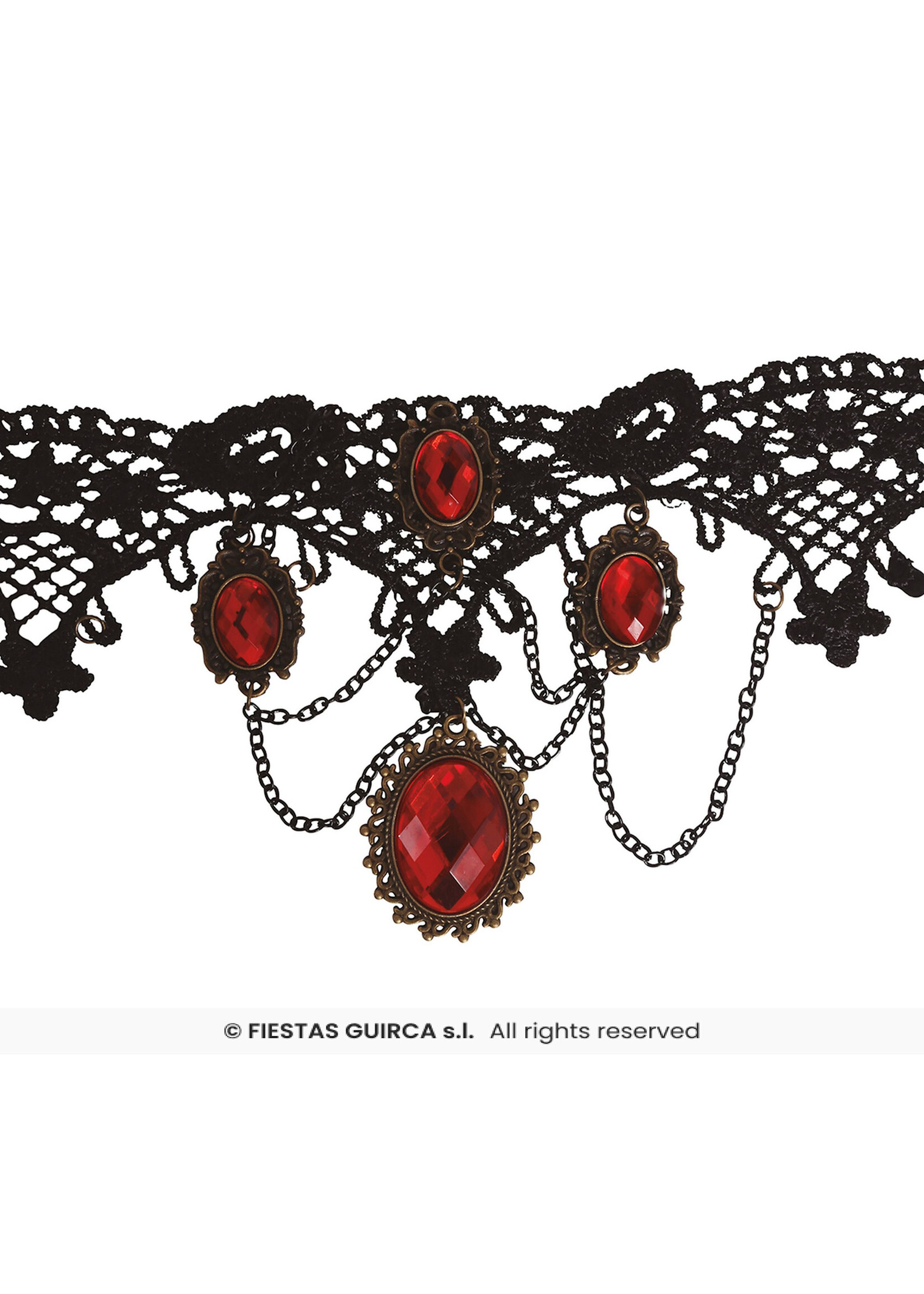 Fiestas Guirca Robijnen choker ketting