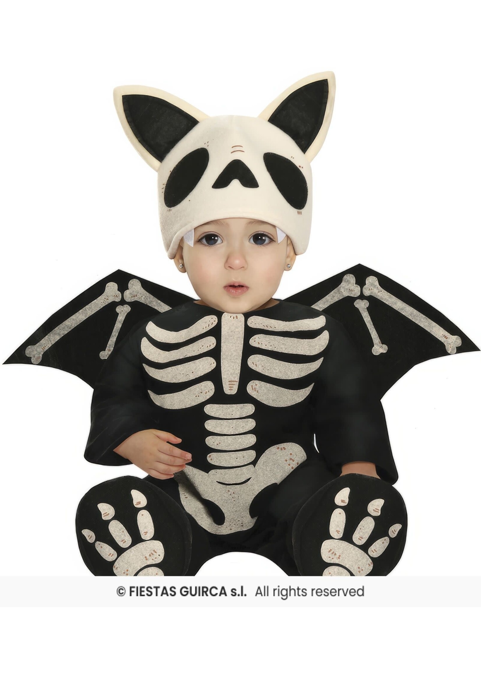 Fiestas Guirca Babykostuum skeletvleermuis