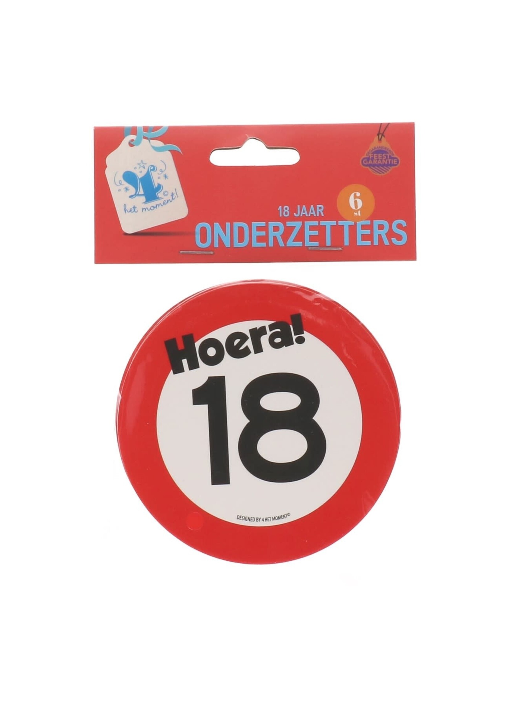 Feestkleding Breda Onderzetters verkeersbord 18