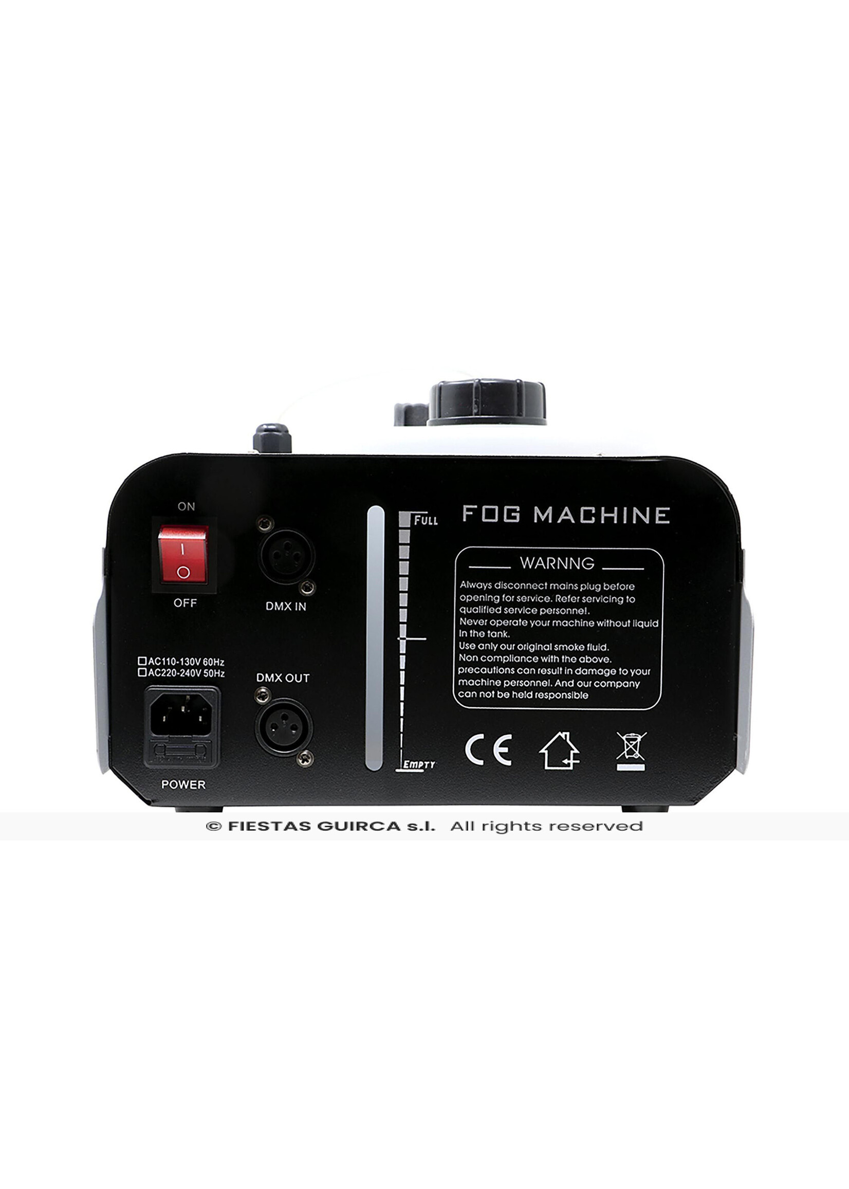 Fiestas Guirca Rookmachine met verlichting en bediening 1500W