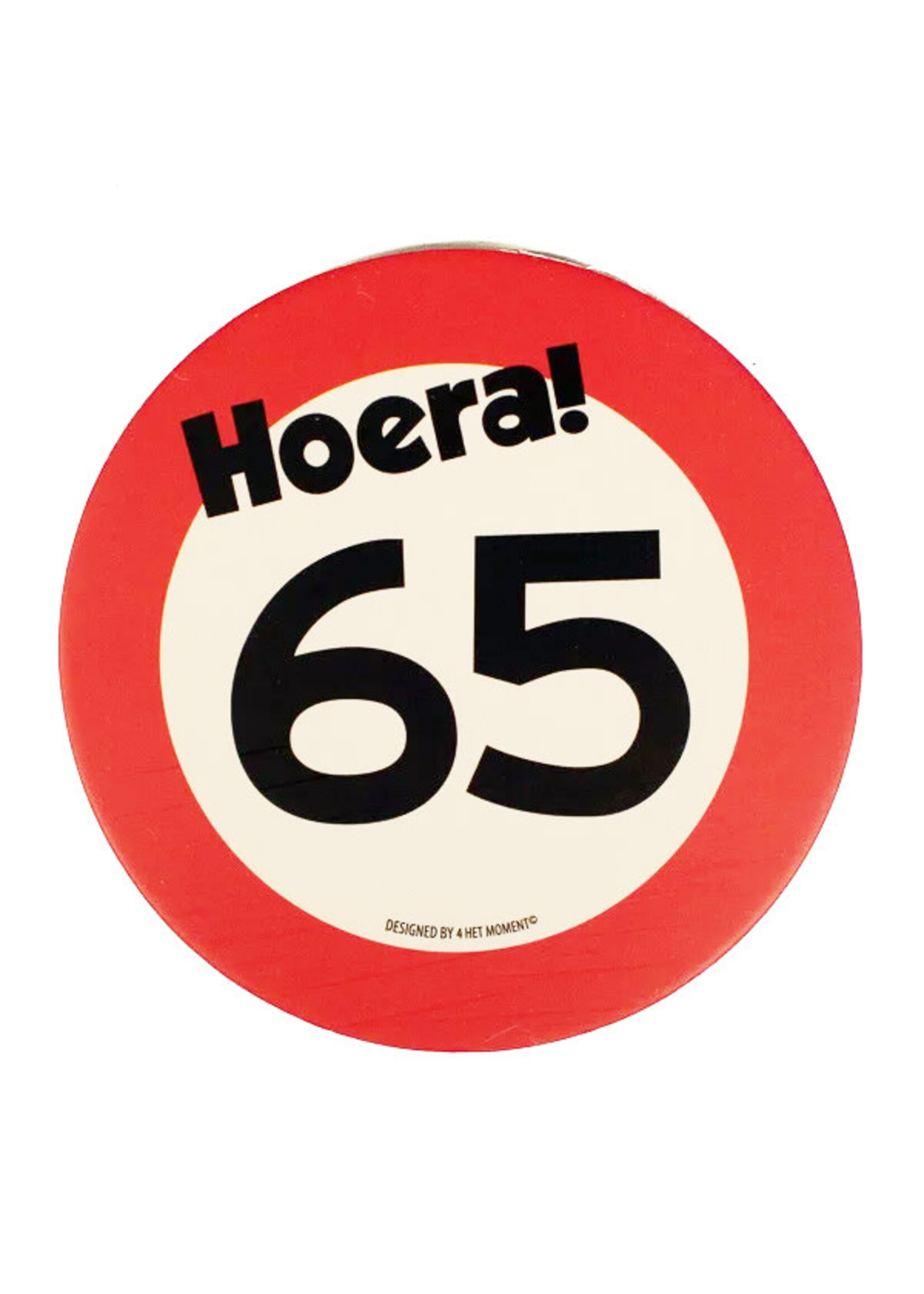 Feestkleding Breda Onderzetters verkeersbord 65