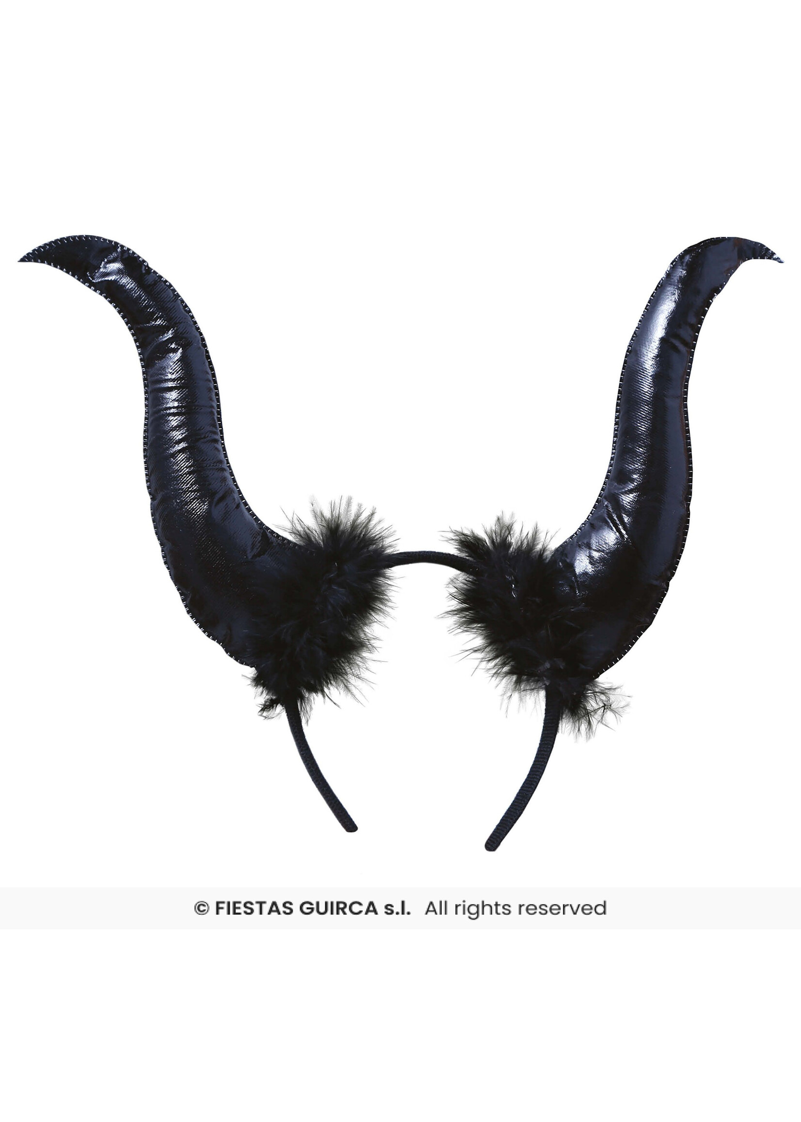Fiestas Guirca Diadeem met zwarte hoorns
