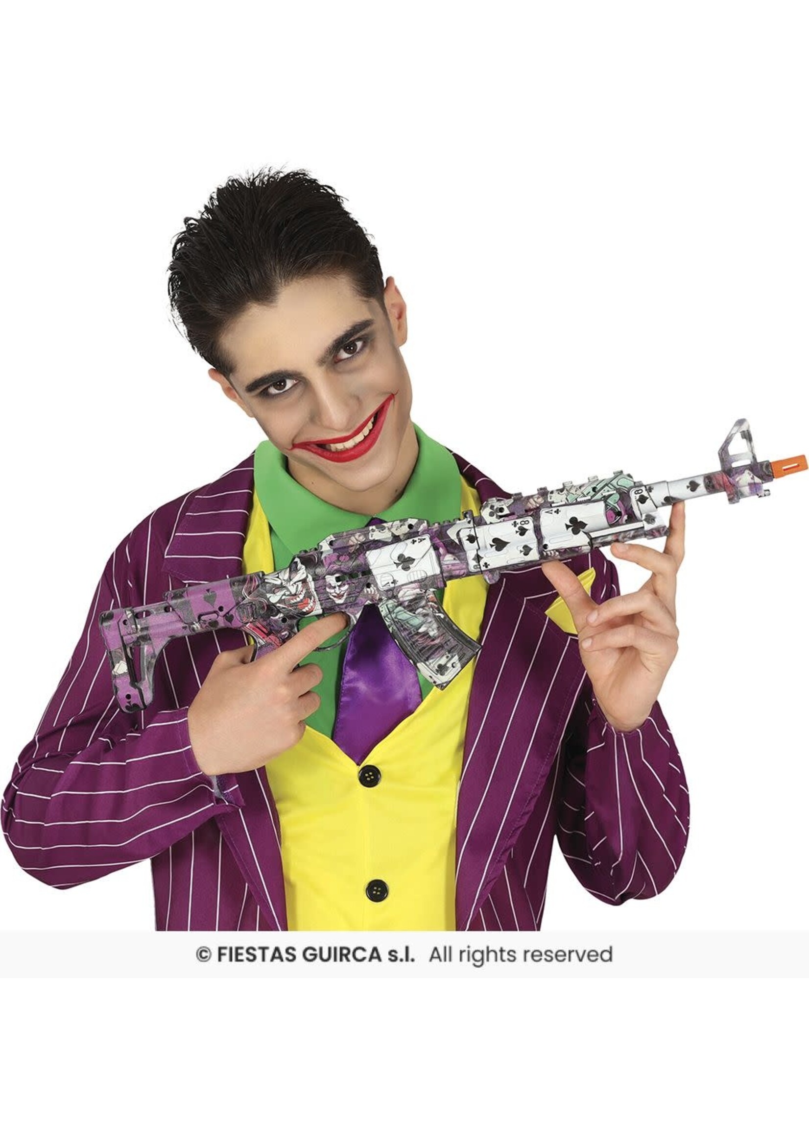 Fiestas Guirca Paarse joker machinegeweer
