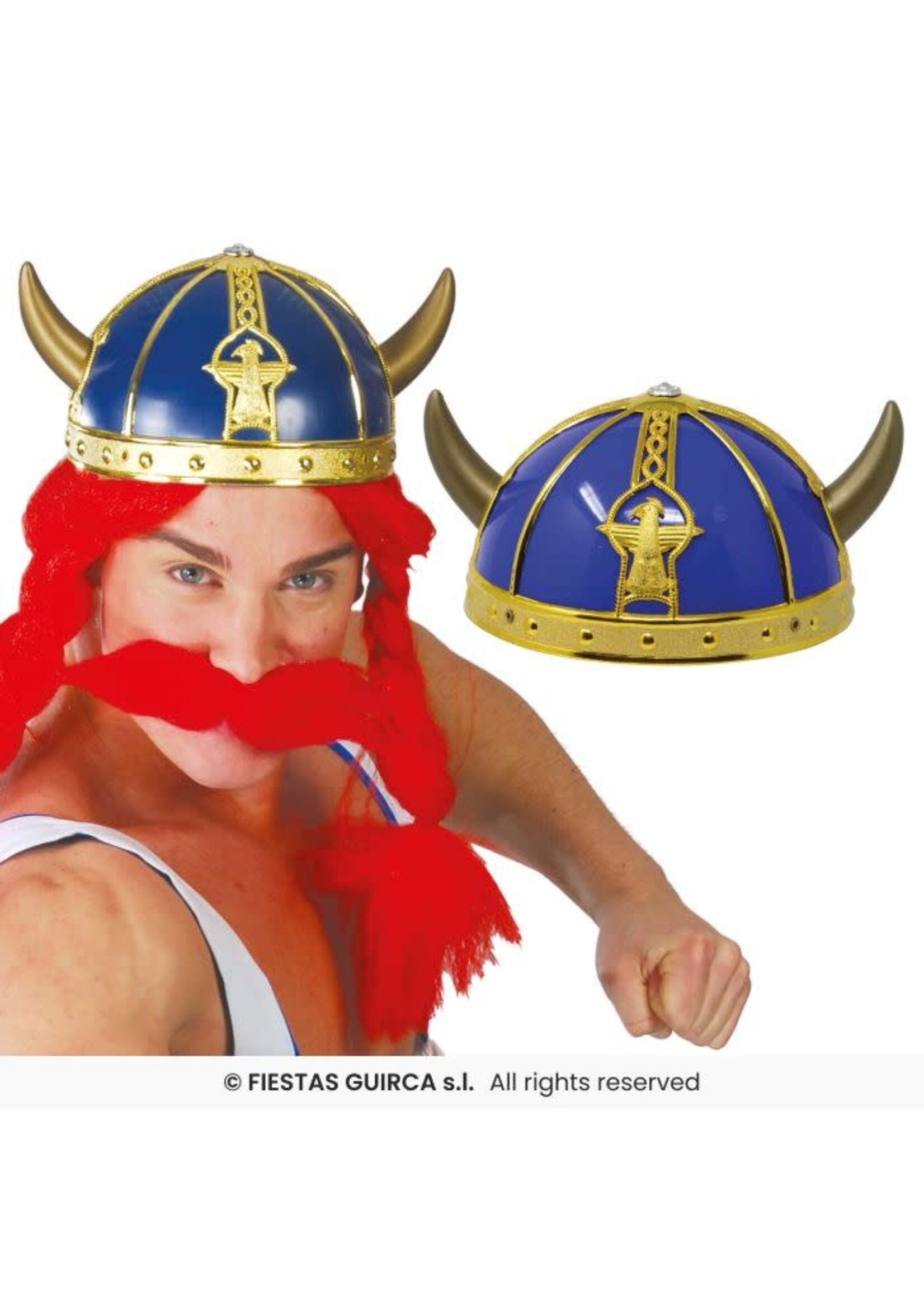 Fiestas Guirca Blauwe Gallische helm