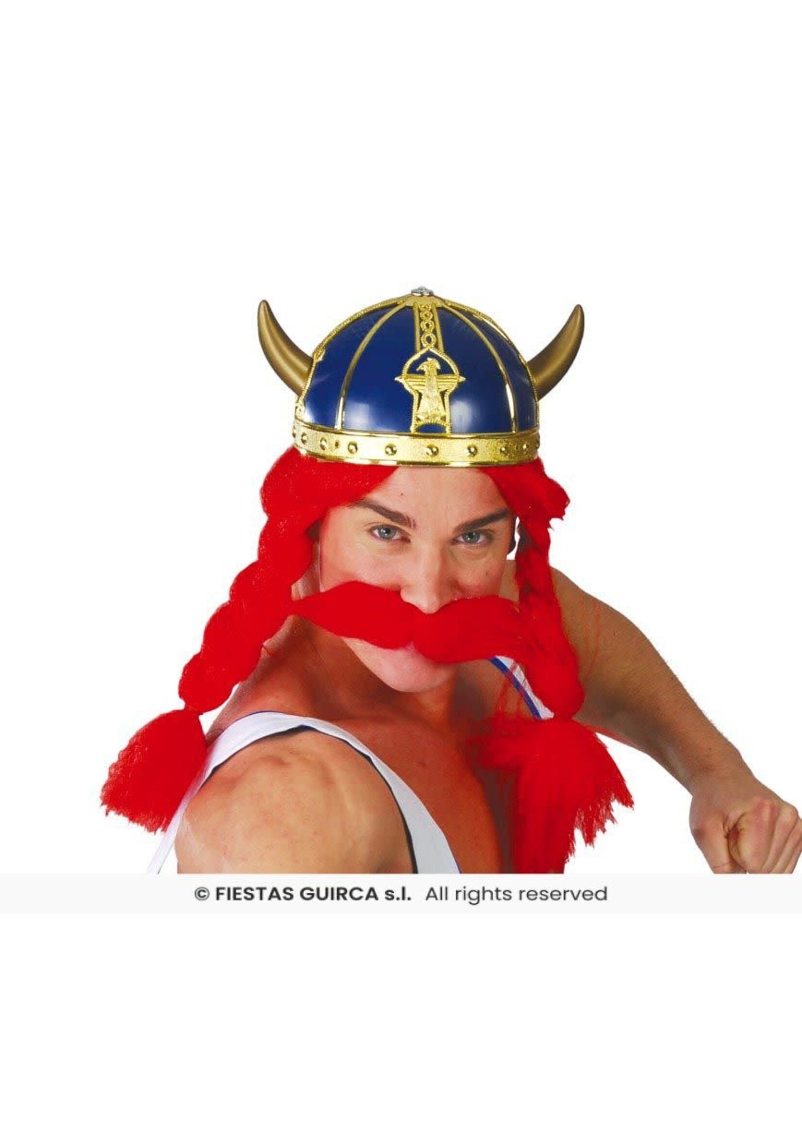 Fiestas Guirca Blauwe Gallische helm