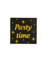 Feestkleding Breda Servetten zwart/goud Party time