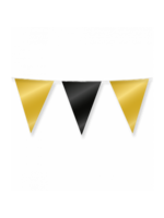 Feestkleding Breda Vlaggenlijn zwart/goud 10m