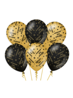 Feestkleding Breda Ballonnen Pensioen zwart/goud