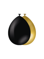 Feestkleding Breda Ballonnen 10 stuks - zwart / goud