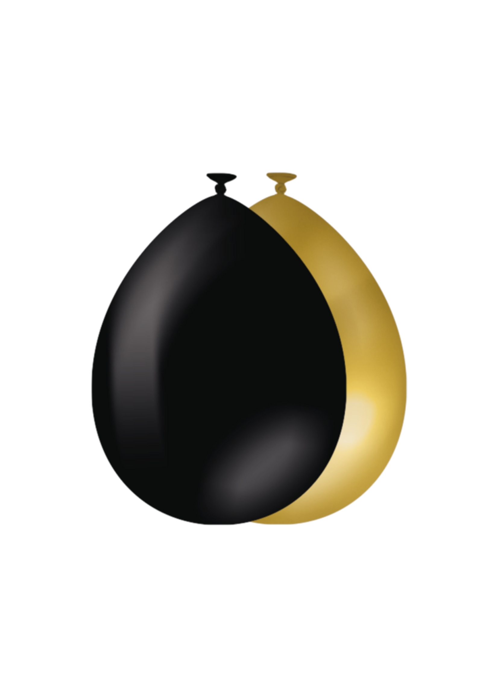 Feestkleding Breda Ballonnen 10 stuks - zwart / goud