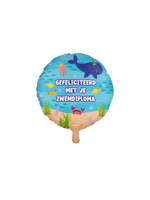Feestkleding Breda Folie ballon gefeliciteerd met je Zwemdiploma