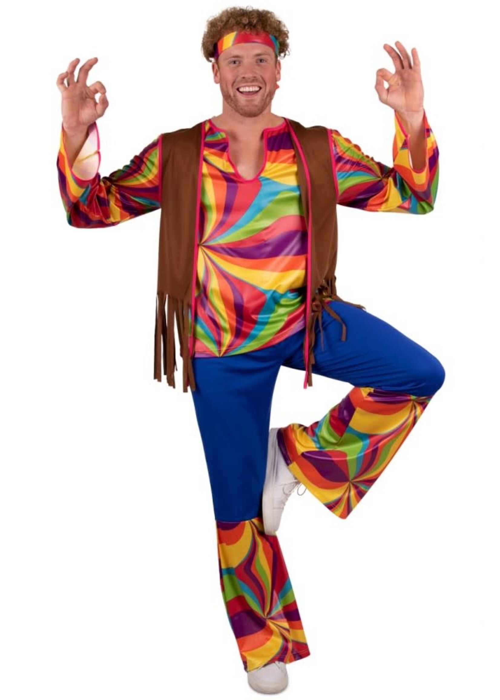 Feestkleding Breda Kostuum Hippie multicolor