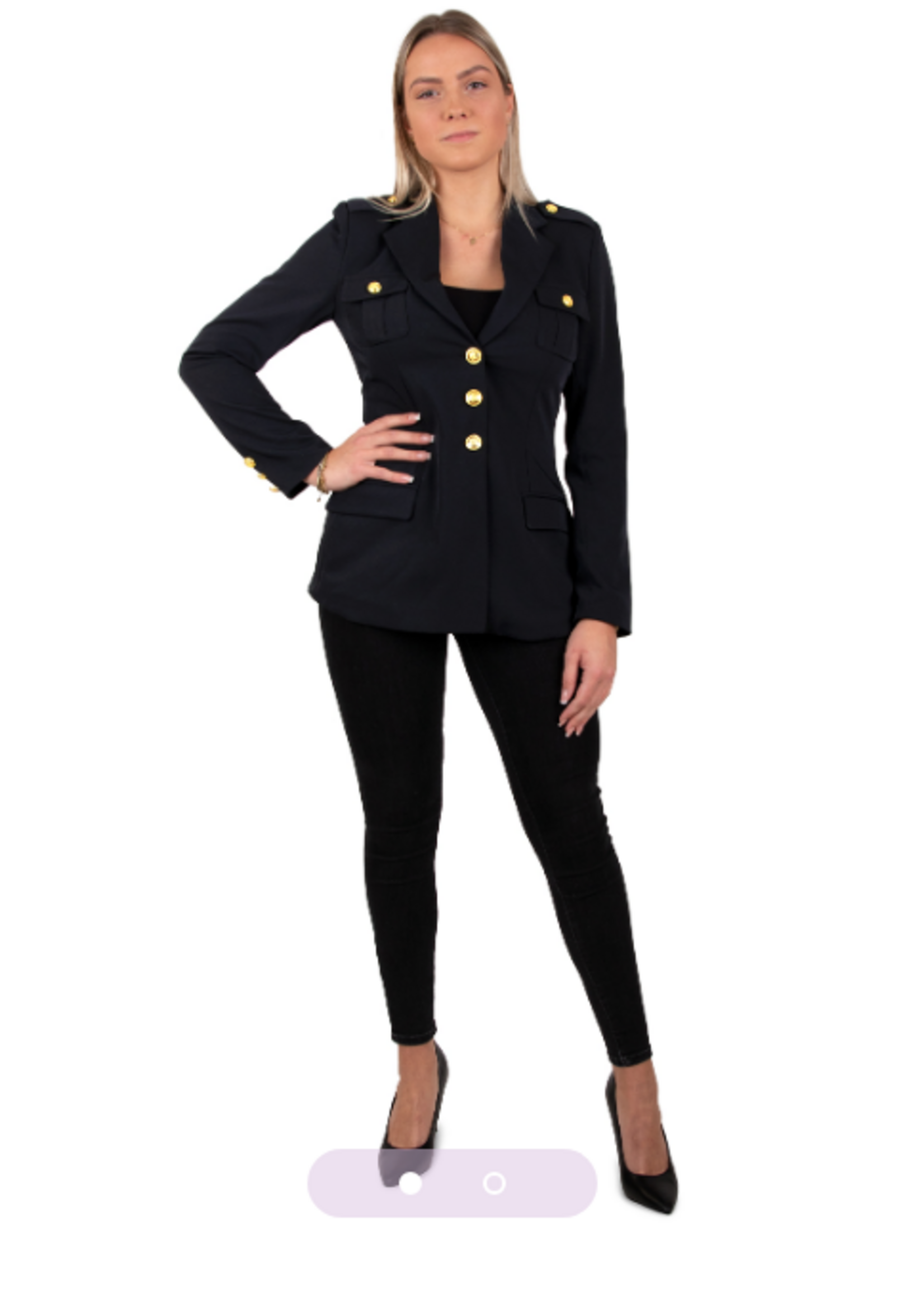 PartyXplosion Uniform jas dames donkerblauw