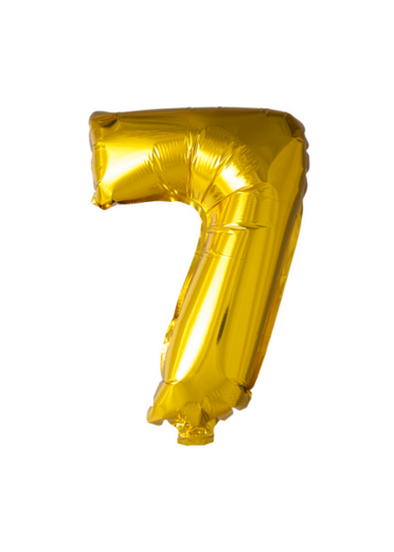 Feestkleding Breda Folie ballon cijfer 7 goud 102 cm