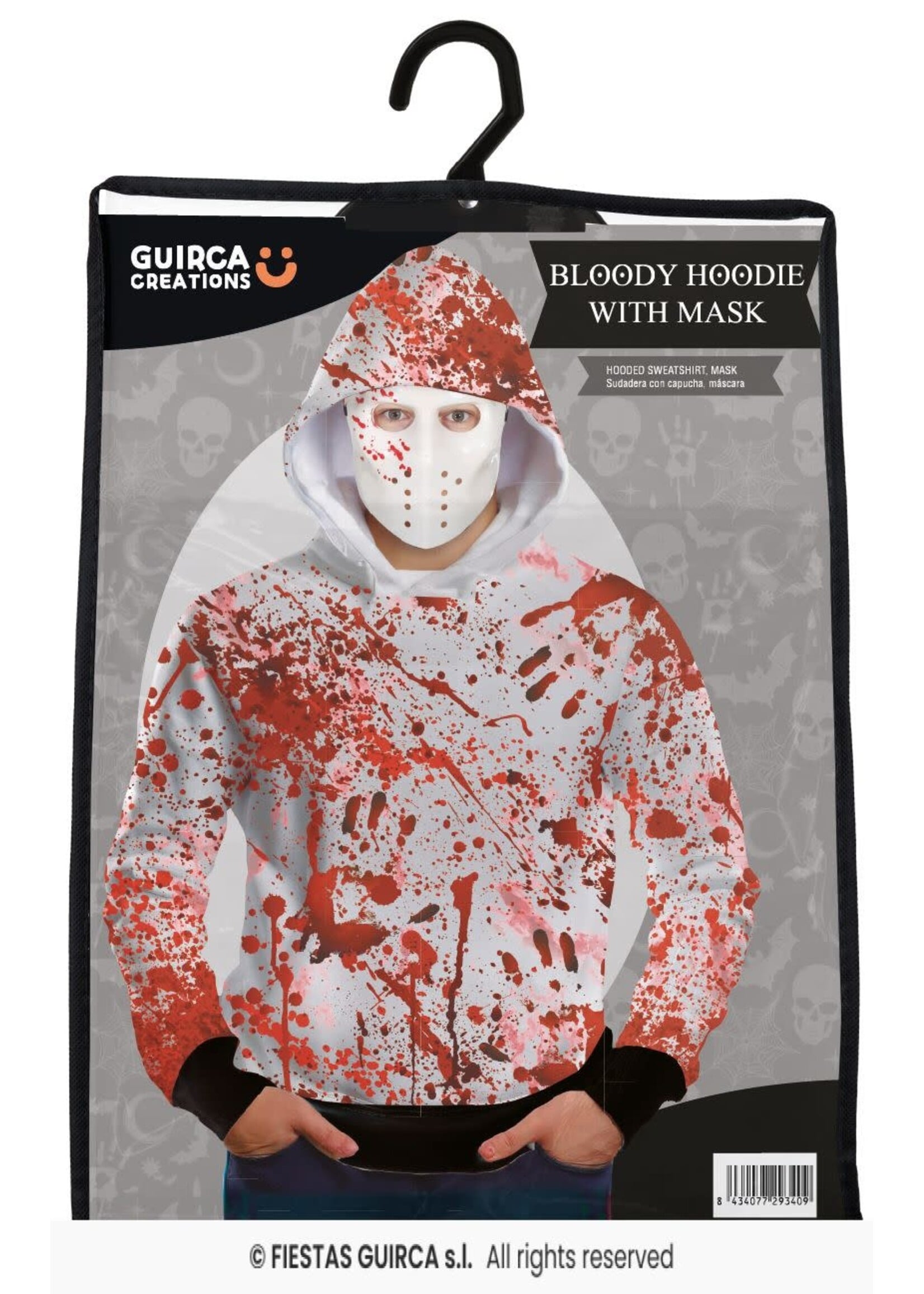 Fiestas Guirca Bloederige hoodie met masker