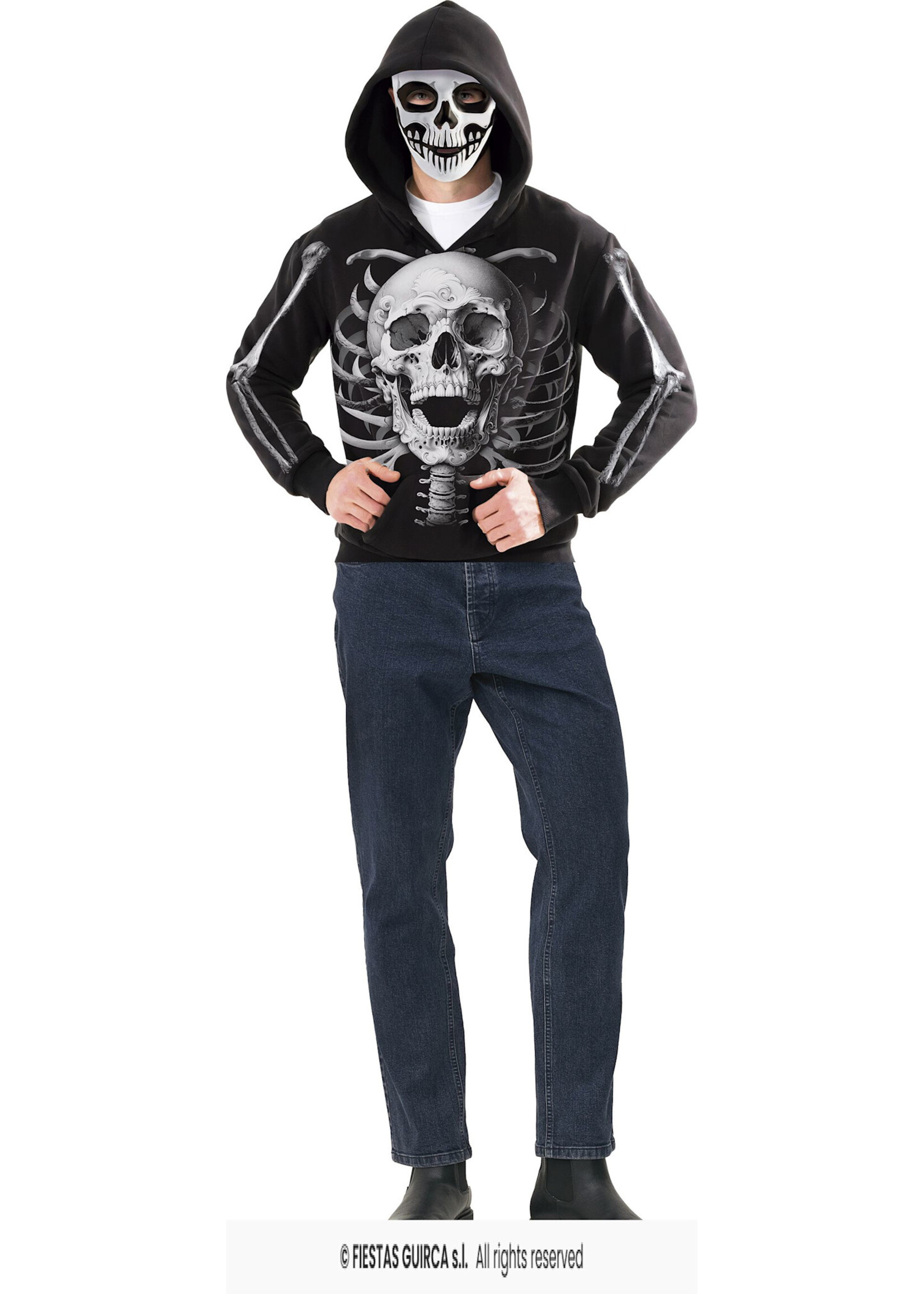 Fiestas Guirca Skeletten hoodie met masker