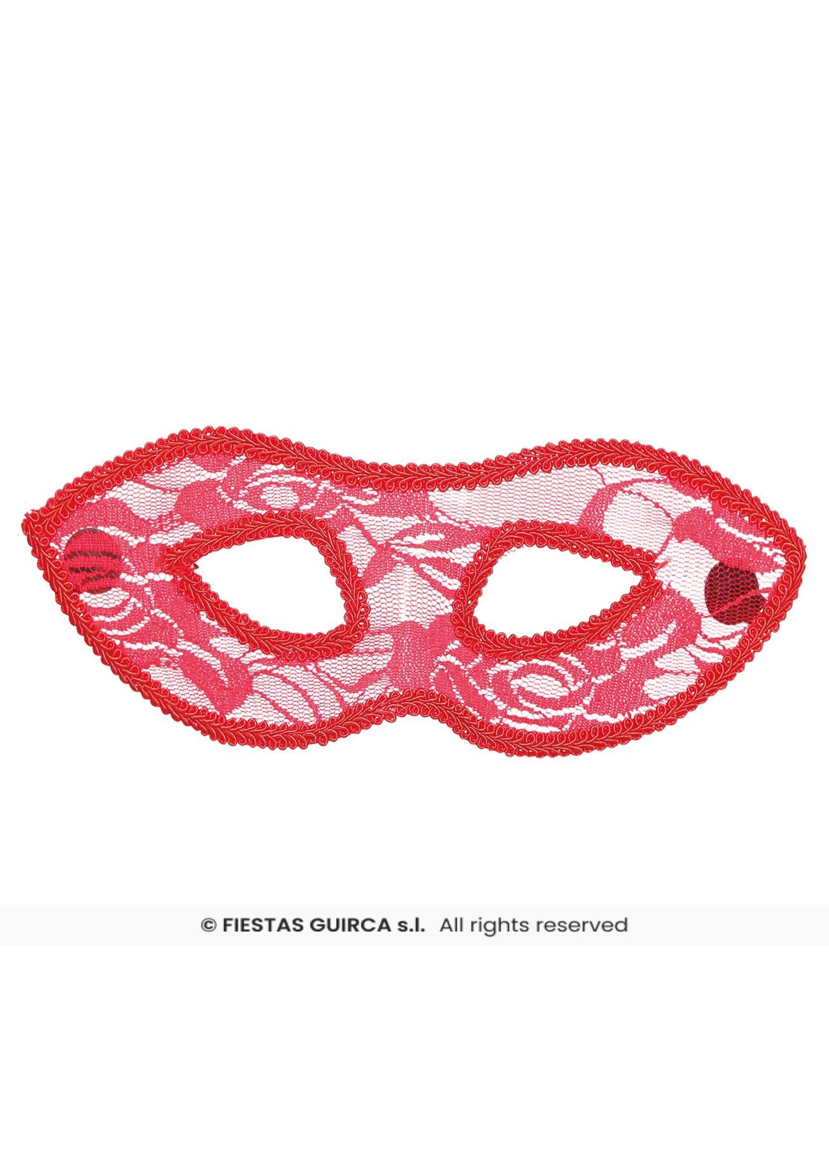 Fiestas Guirca Rood kanten masker