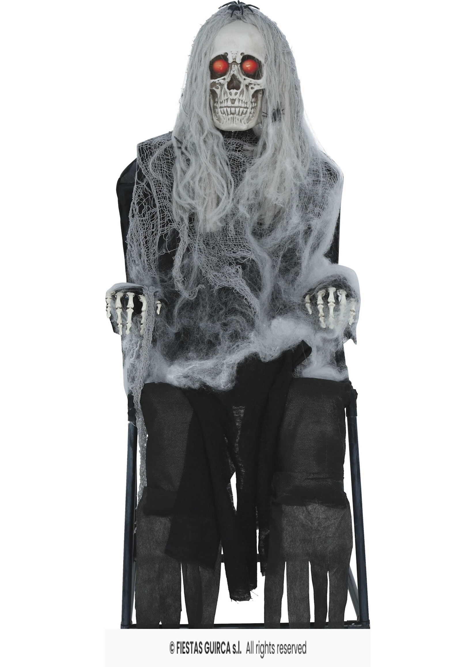 Fiestas Guirca Skeletstoel met licht geluid en beweging
