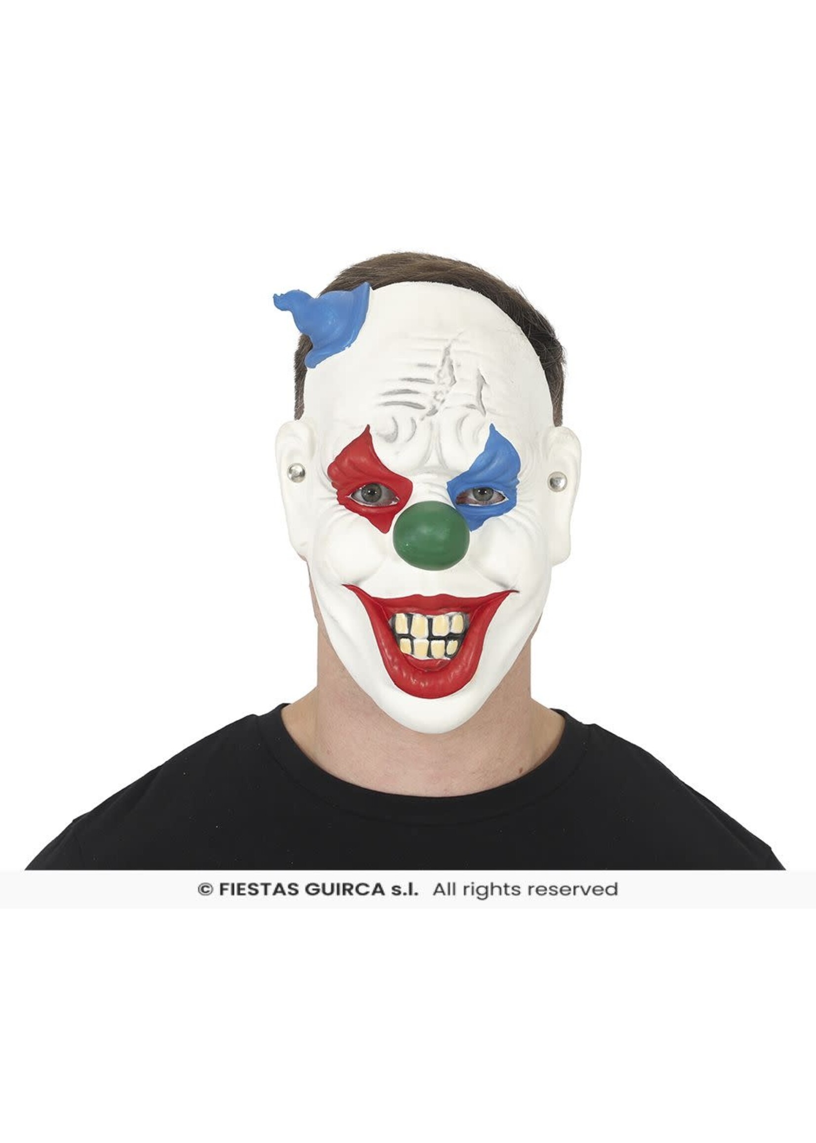 Fiestas Guirca Lachend horrorclownmasker van schuim